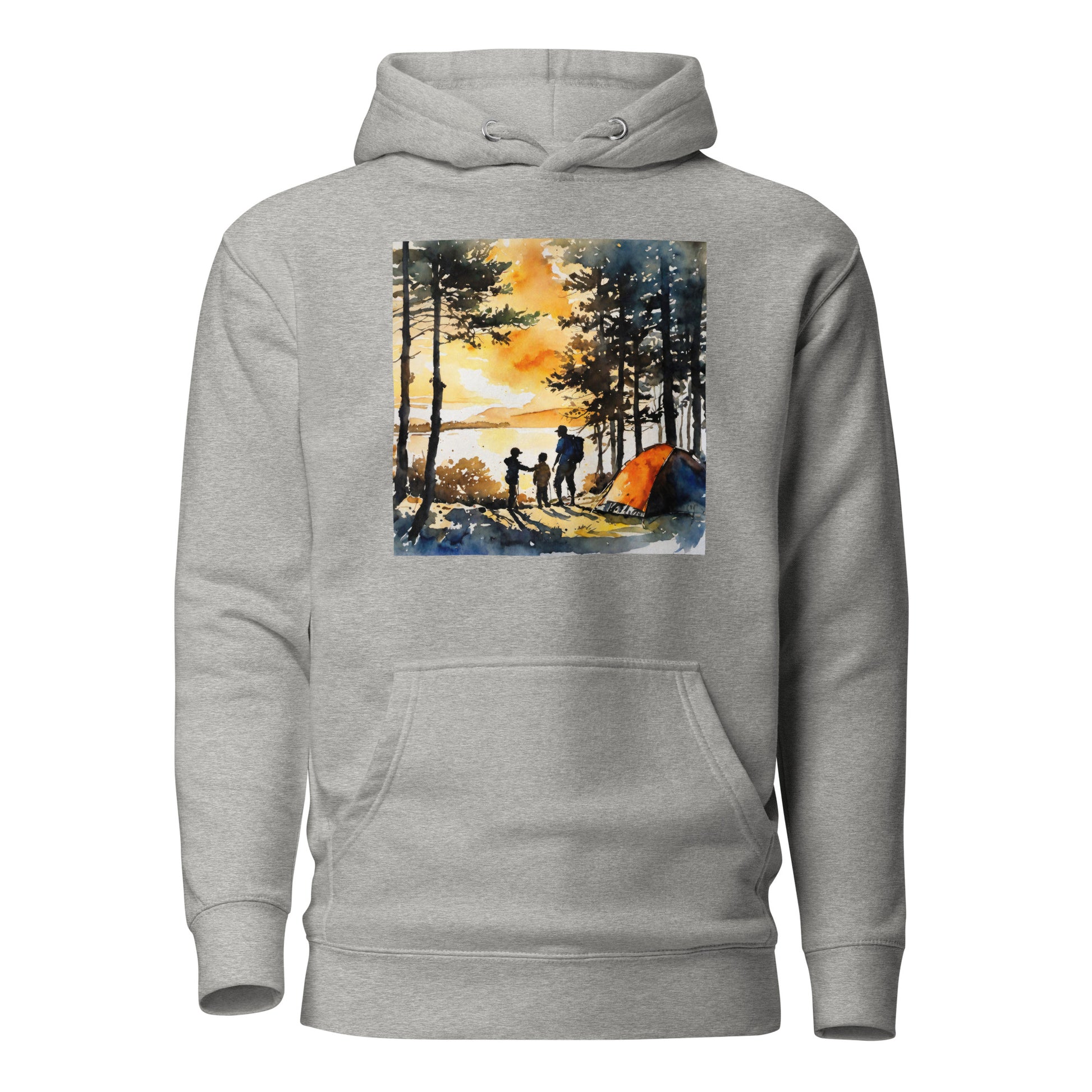 Nostalgic Camping with Dad Hoodie Carbon Grey