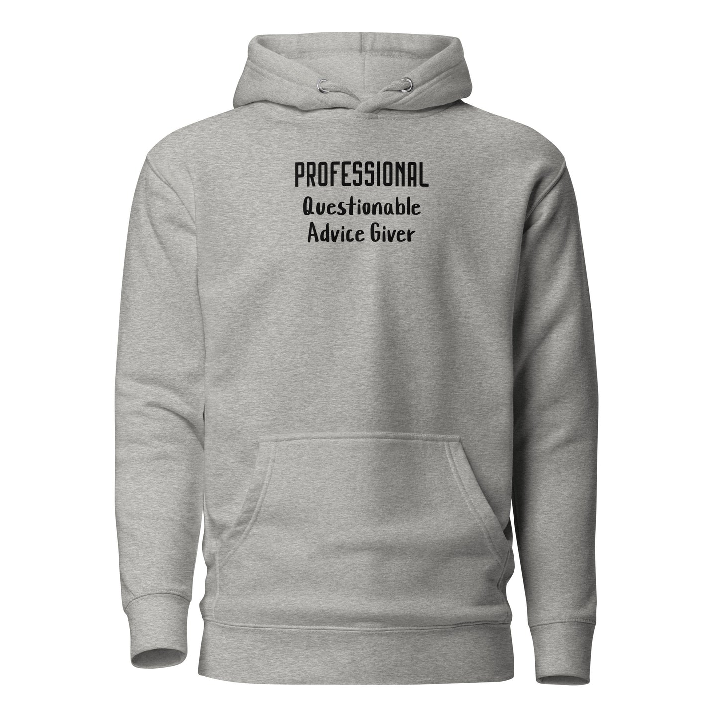 Professional Questionable Advice Giver Hoodie for Dad Carbon Grey