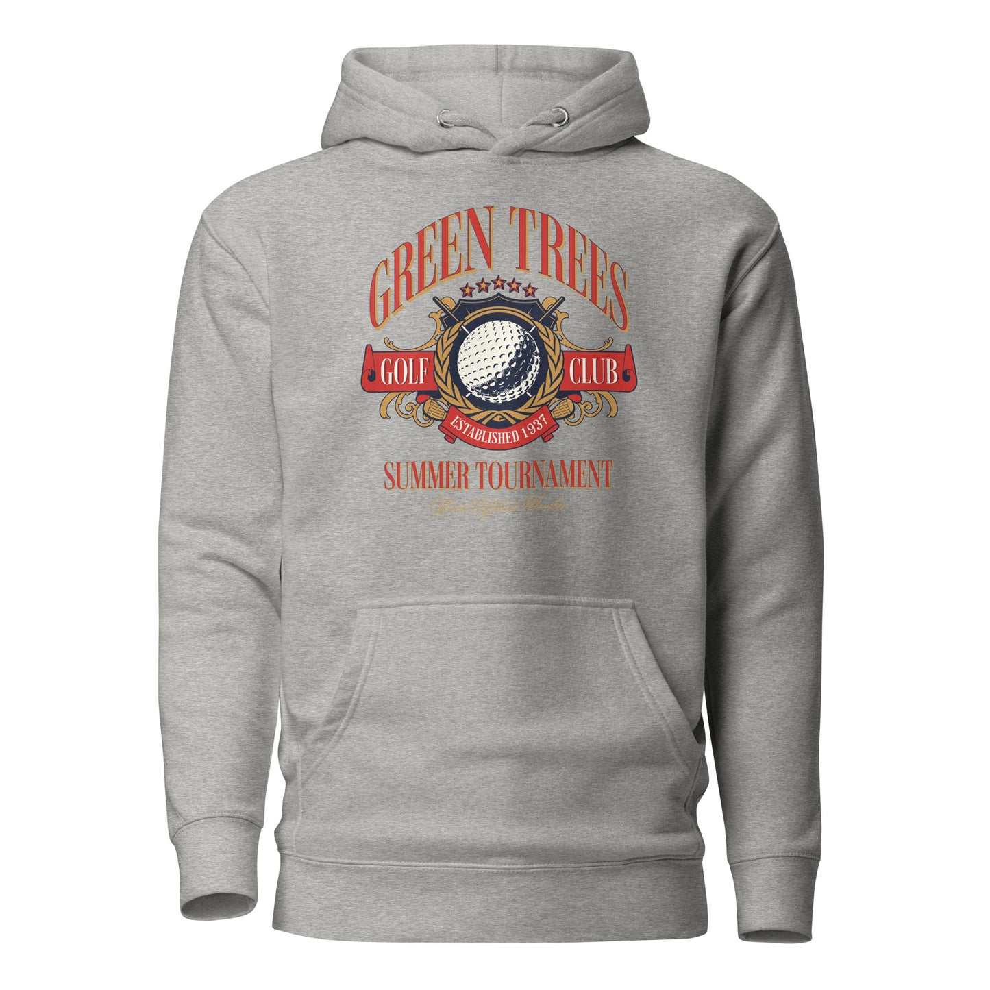 Green Trees Golf Club Hoodie for Dad Carbon Grey