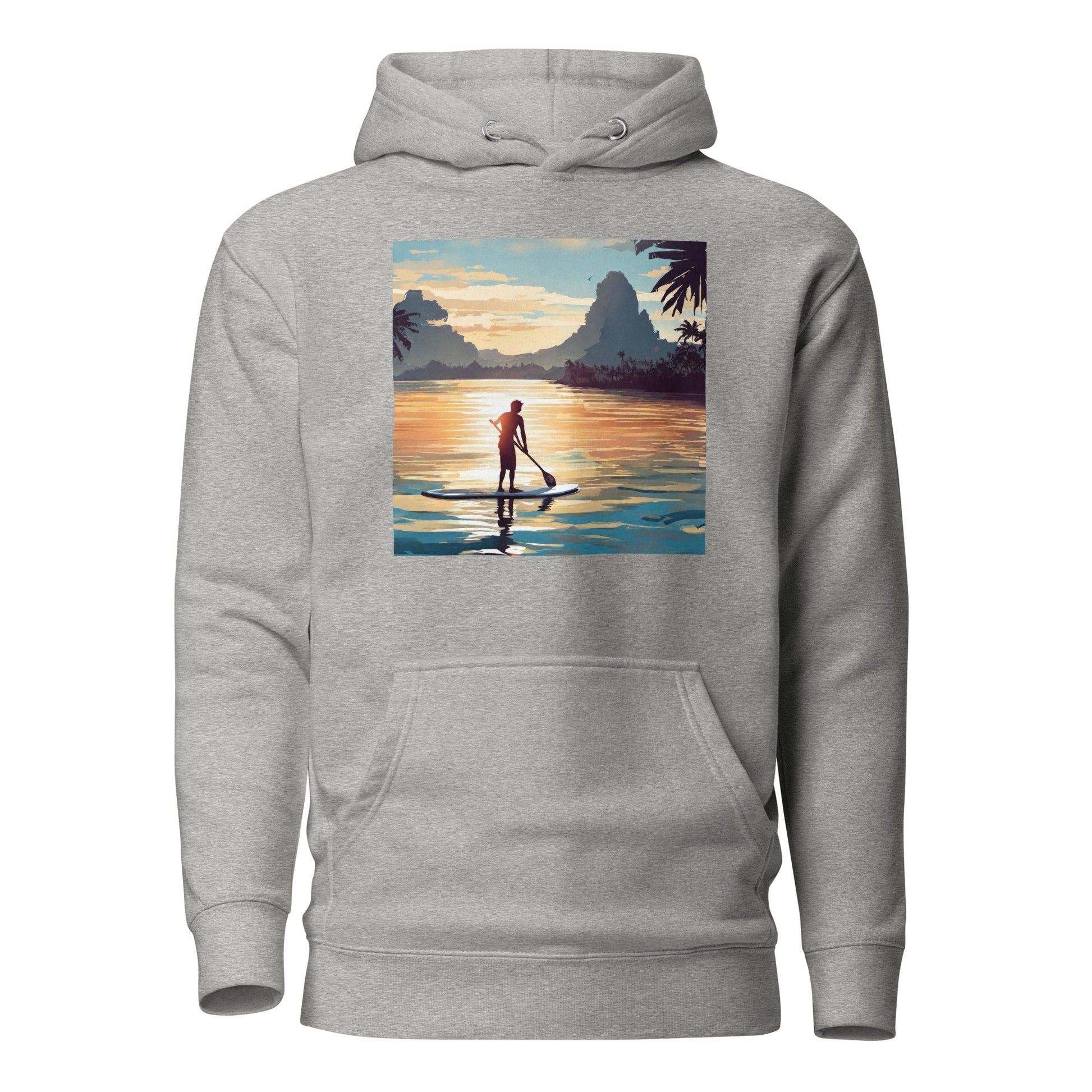 Paddleboarding Paradise Men's Hoodie Carbon Grey