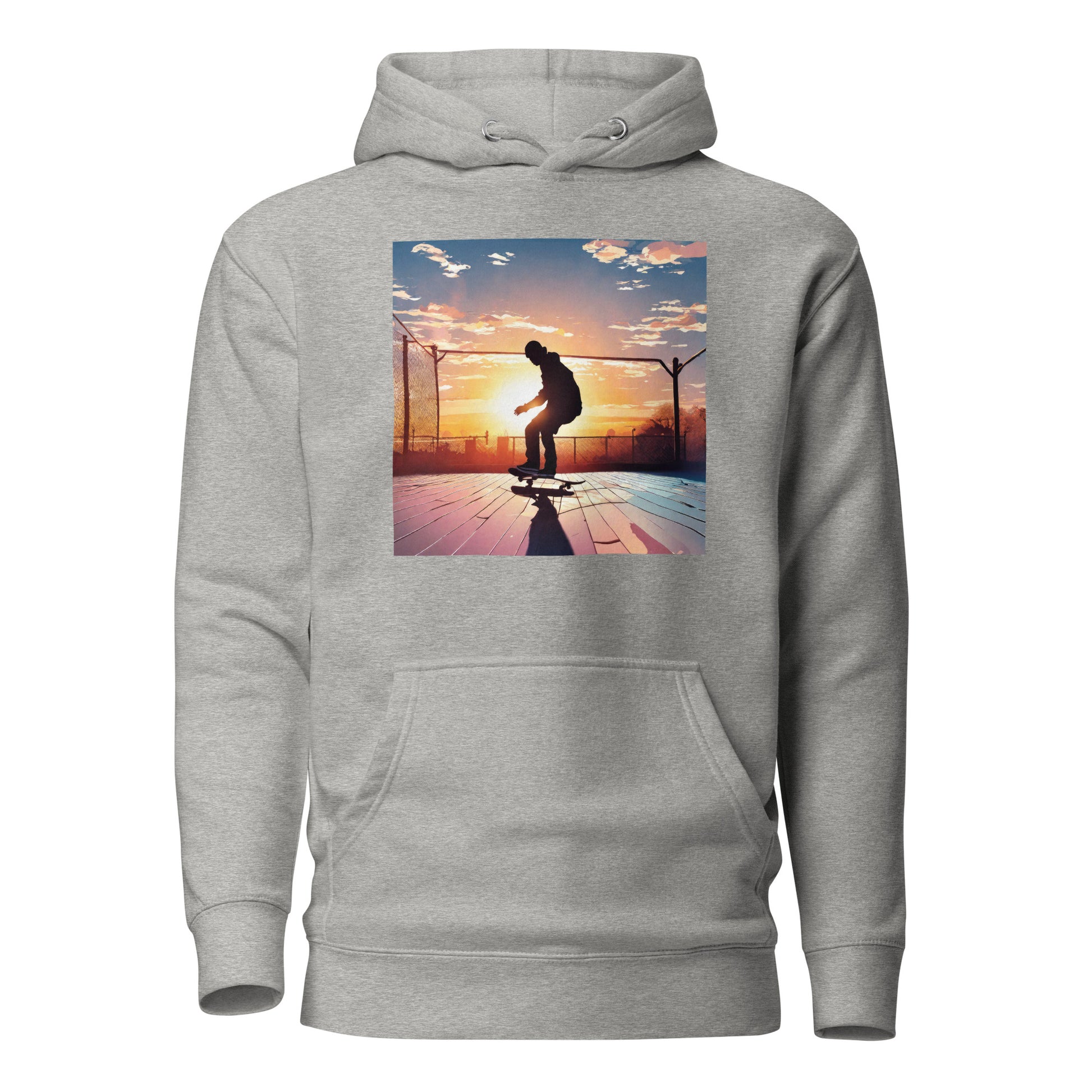 Skateboarding in the Sunset Men's Hoodie Carbon Grey