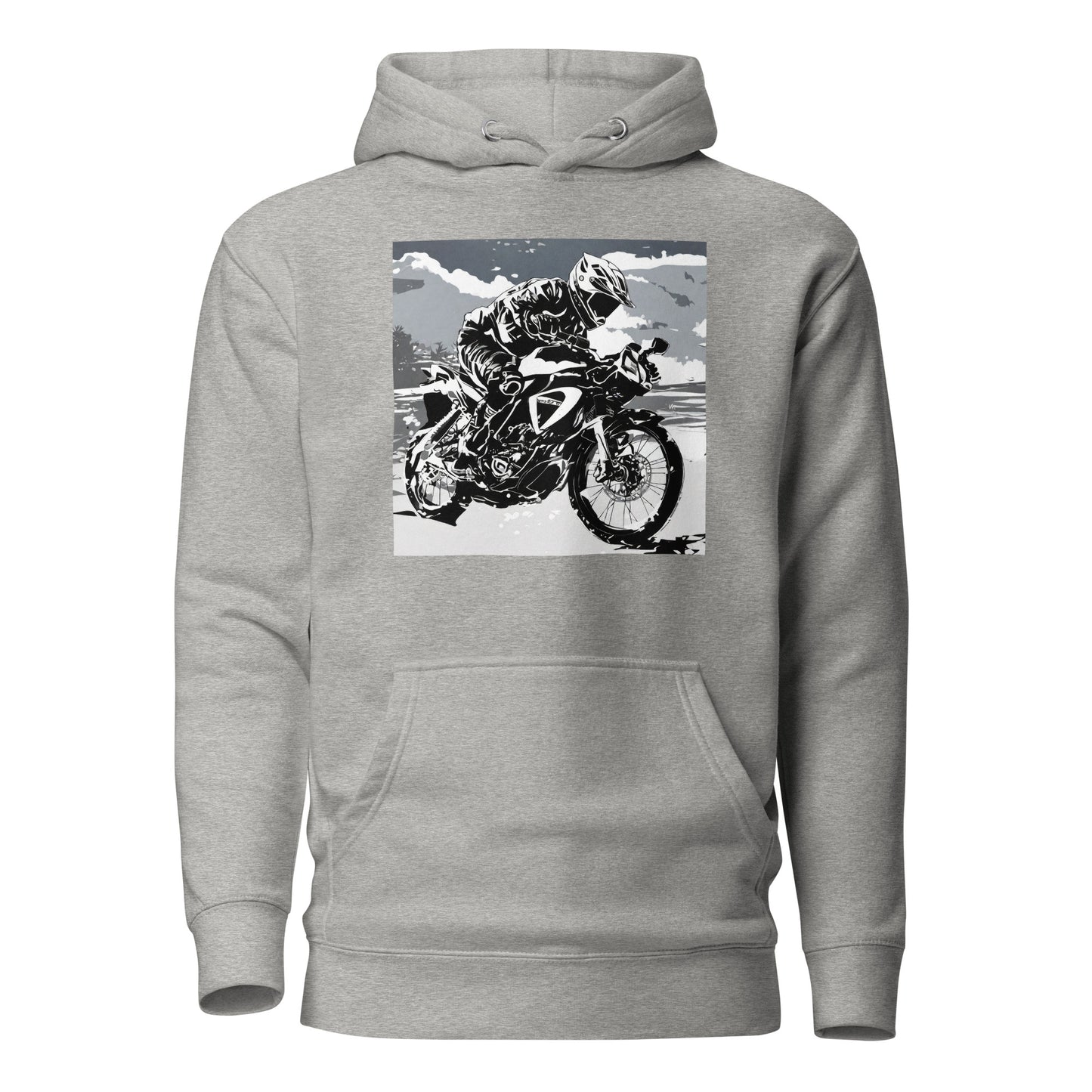 Dirt Bike Racer Men's Hoodie Carbon Grey