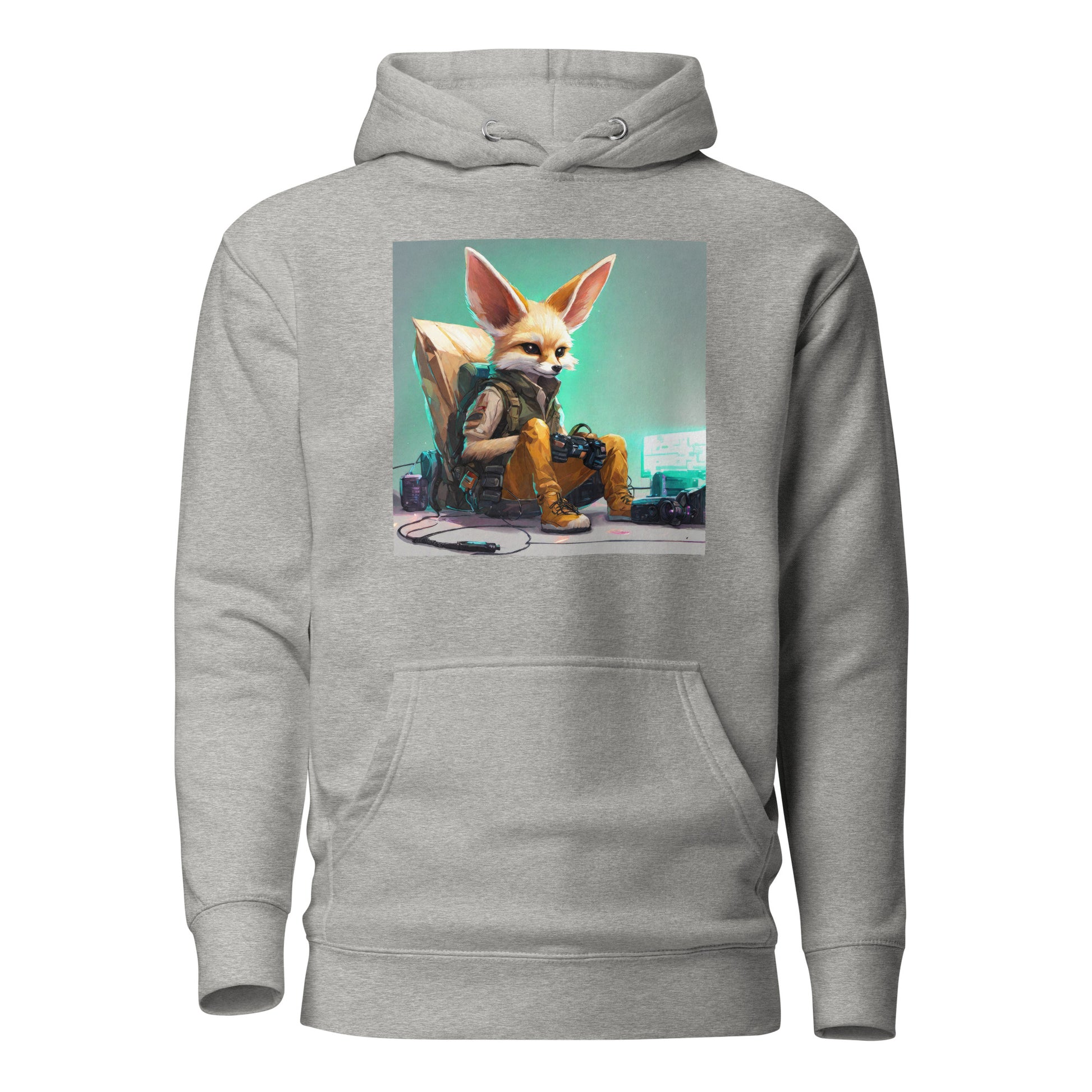 Fennec Fox Men's Gamer Hoodie Carbon Grey