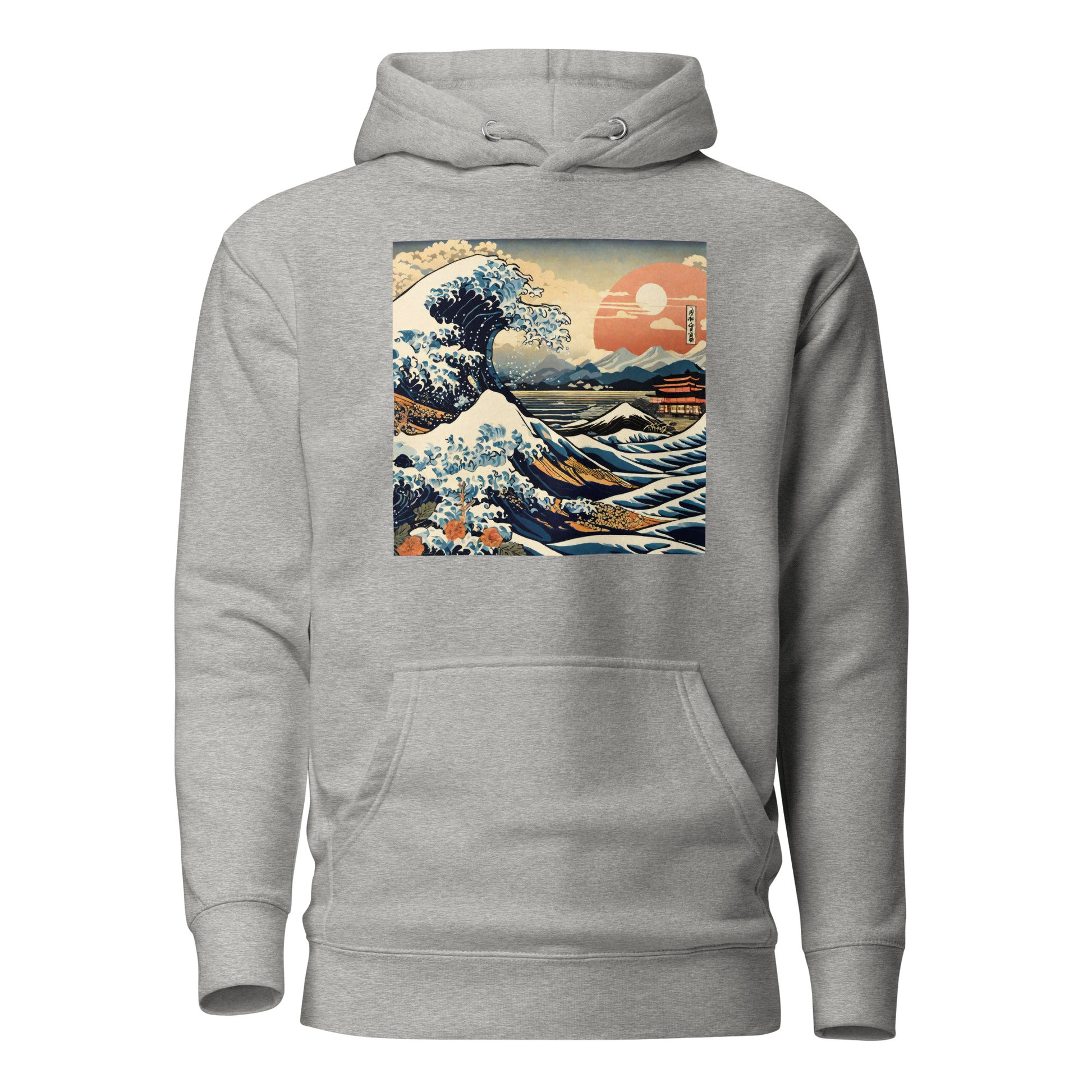 Ukiyo-e Wave Men's Hoodie Carbon Grey