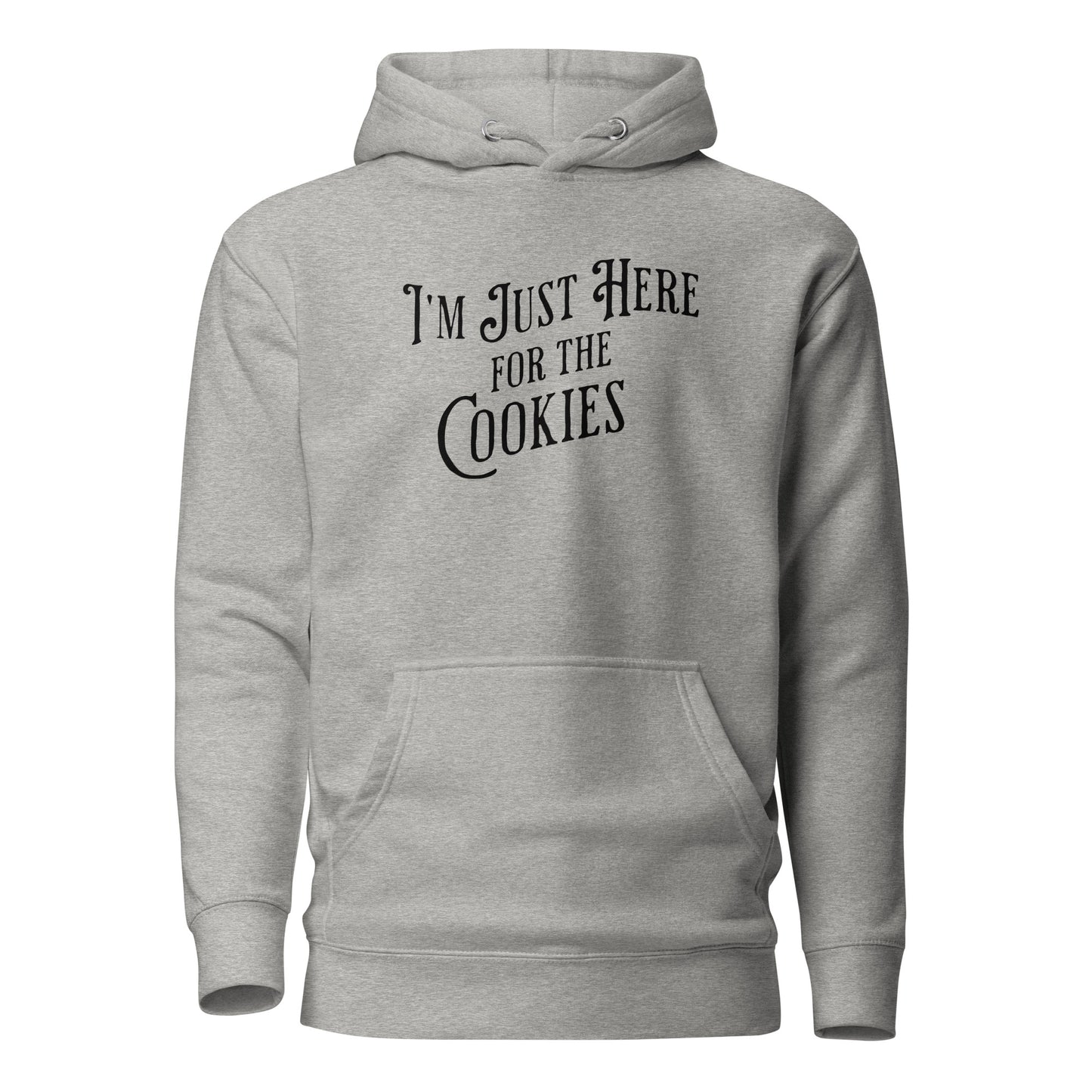 I'm Just Here for the Cookies Men's Christmas Hoodie Carbon Grey