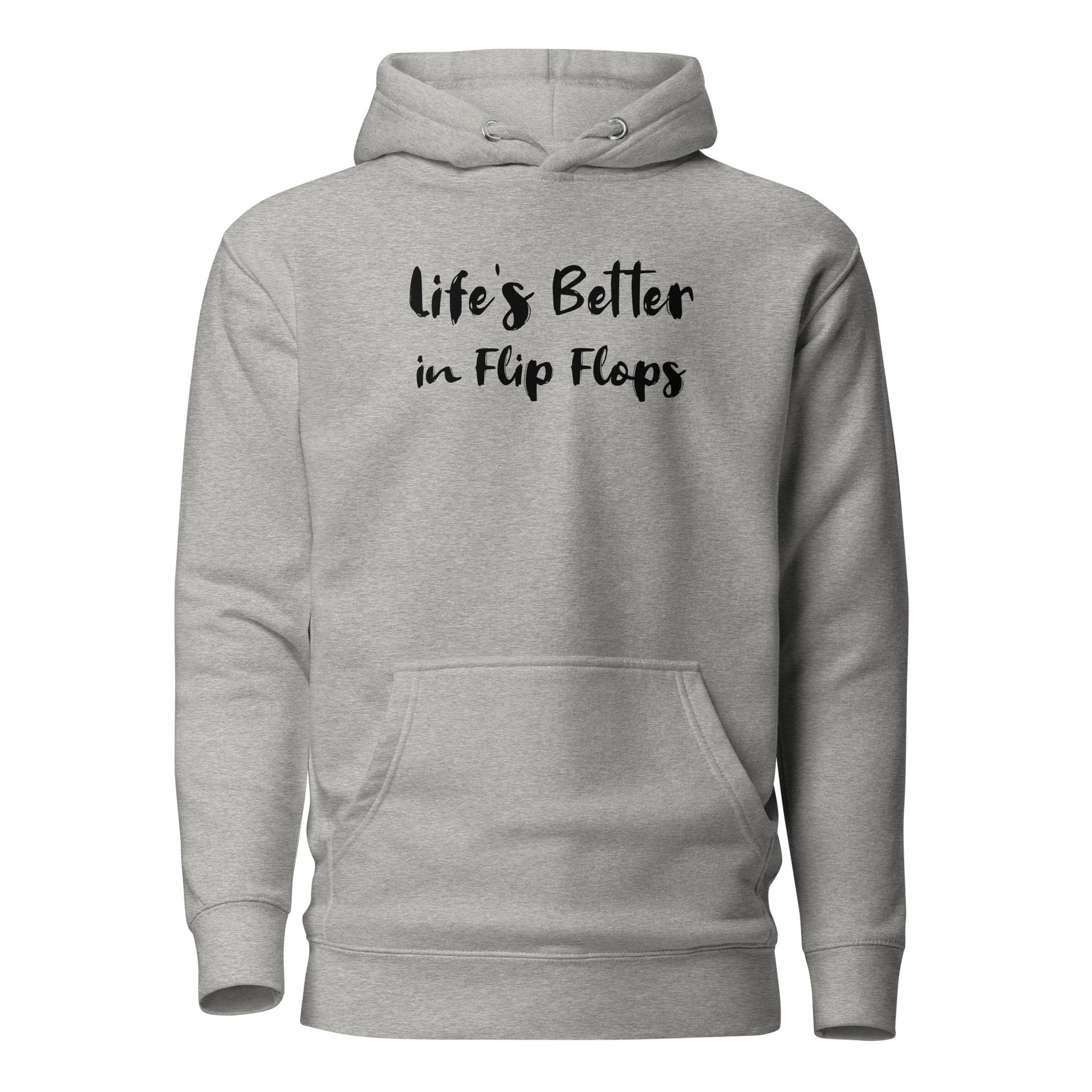 Life's Better in Flip-Flops Men's Summer Hoodie Carbon Grey