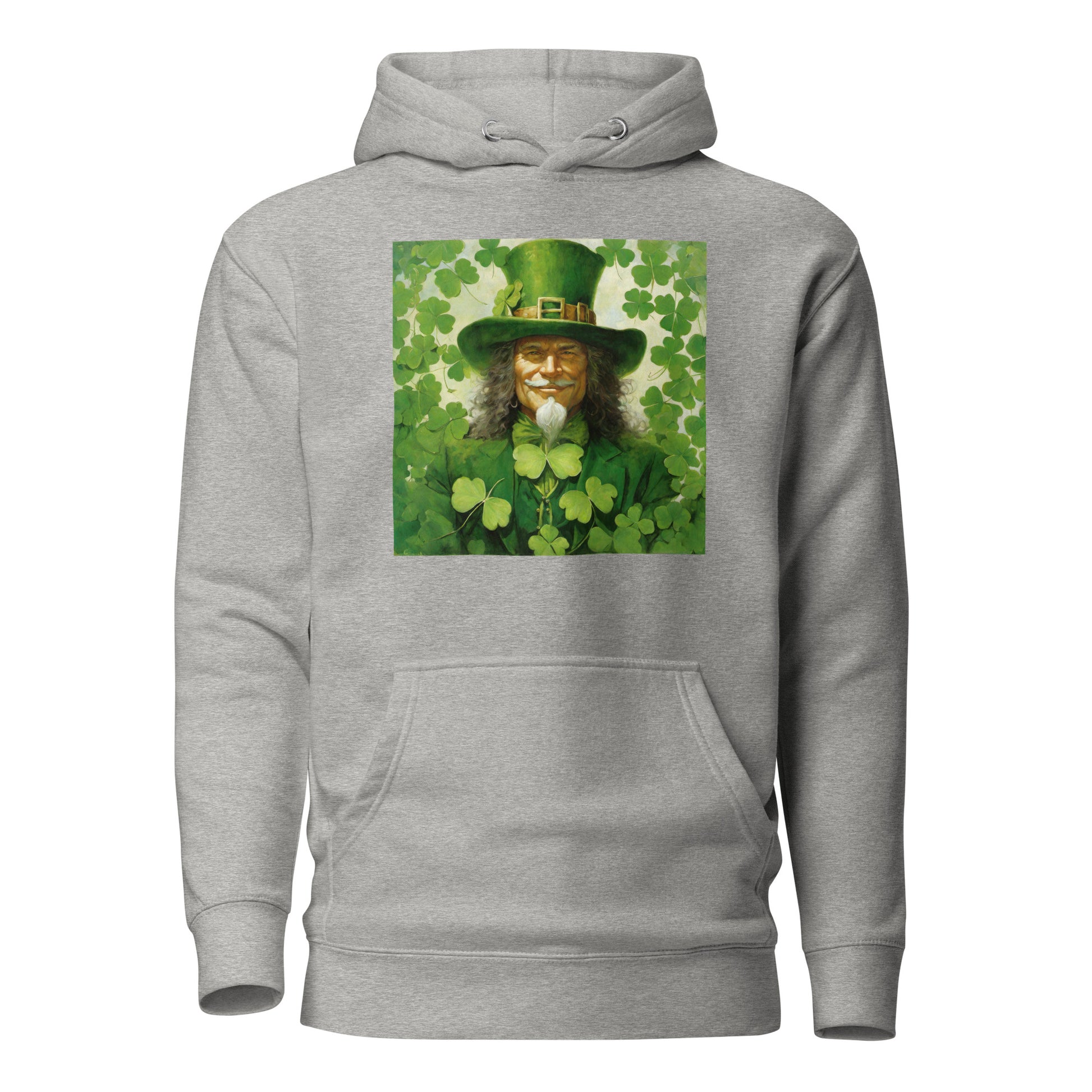 Leprechaun Shamrock Men's Hoodie for St Patty's Day Carbon Grey