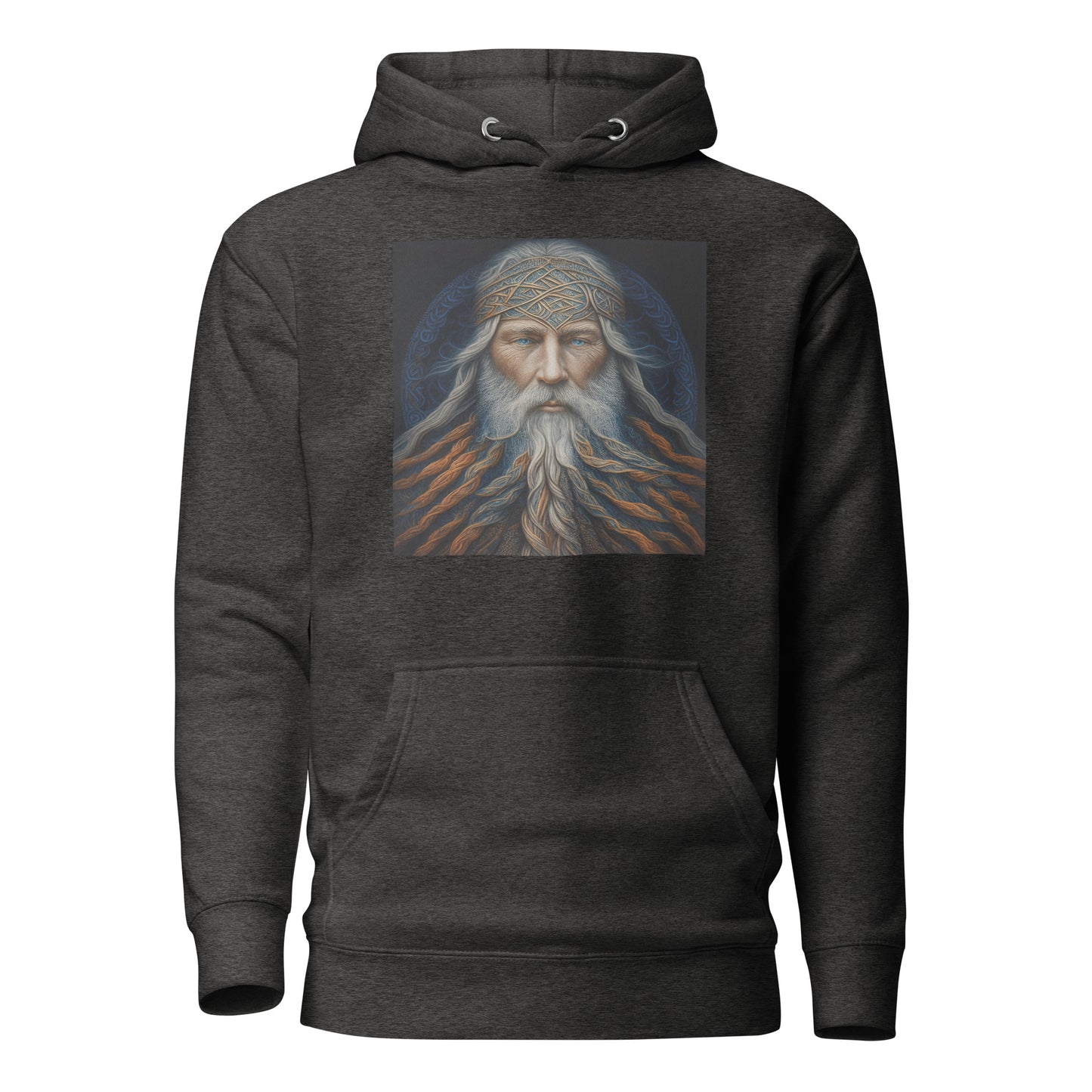 Bearded Wizard Men's Fantasy Hoodie Charcoal Heather