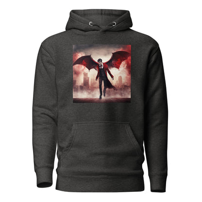 Flying Vampire Men's Hoodie Charcoal Heather