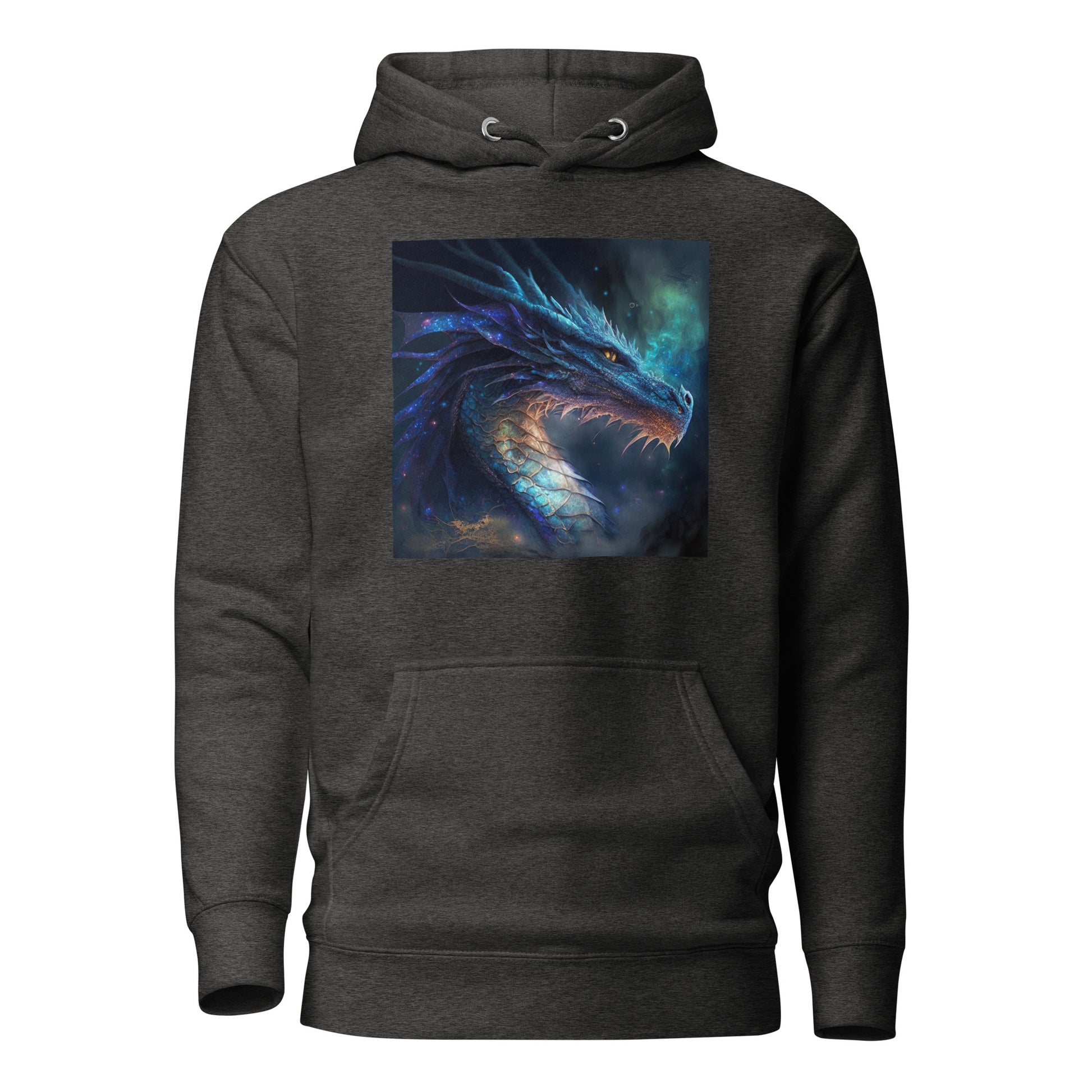 Blue Dragon Men's Fantasy Hoodie Charcoal Heather