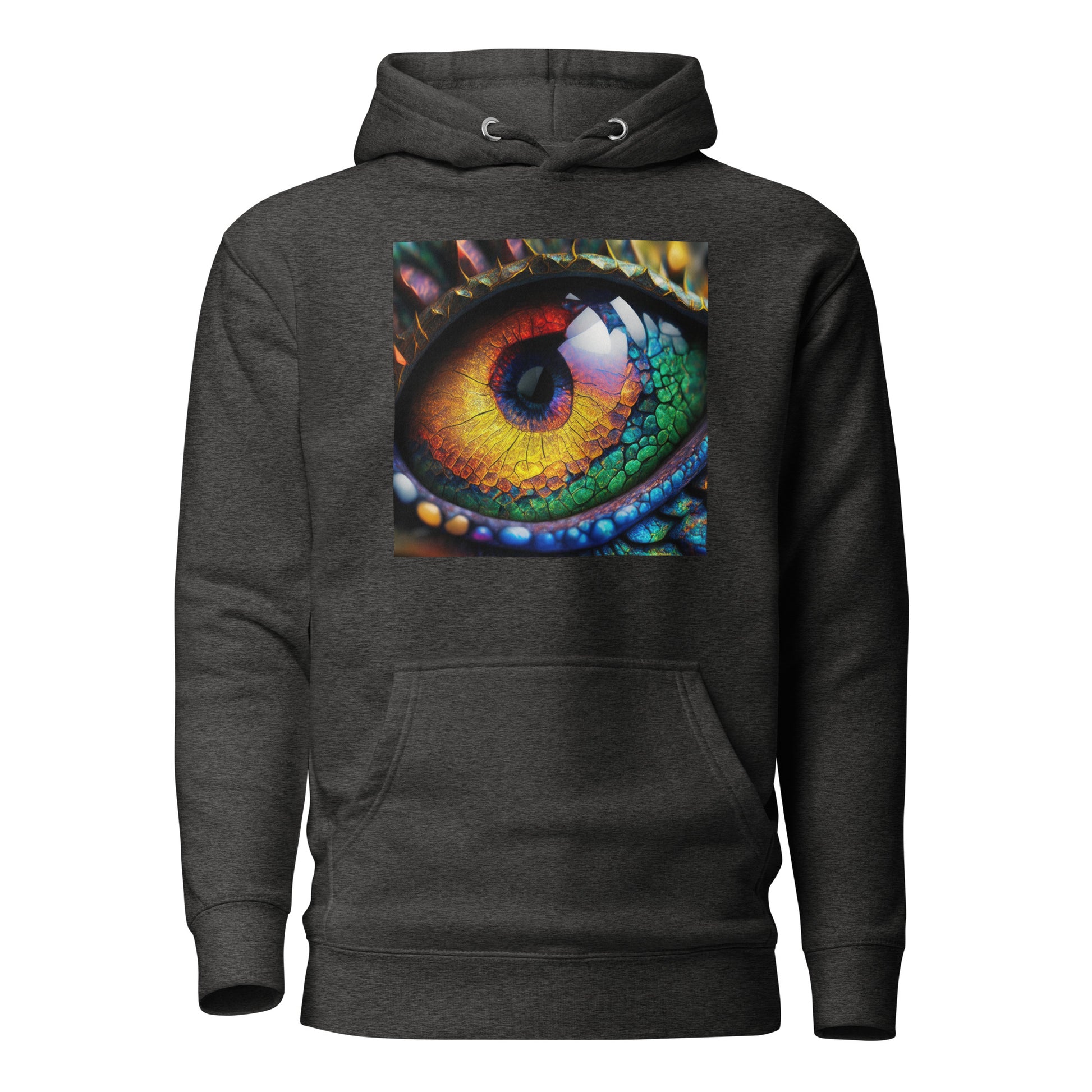 Dragon's Eye Men's Fantasy Hoodie Charcoal Heather