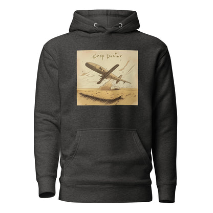 Crop Duster Men's Funny Hoodie Charcoal Heather