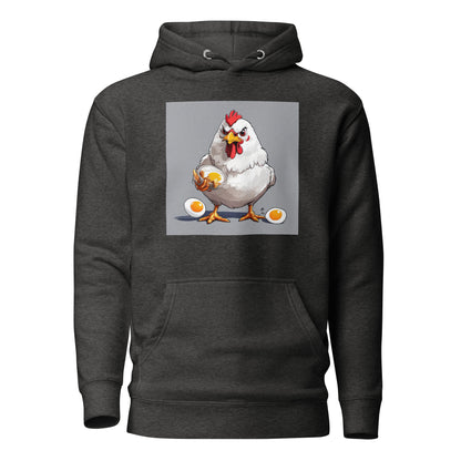 Cannibalistic Chicken Men's Funny Hoodie Charcoal Heather