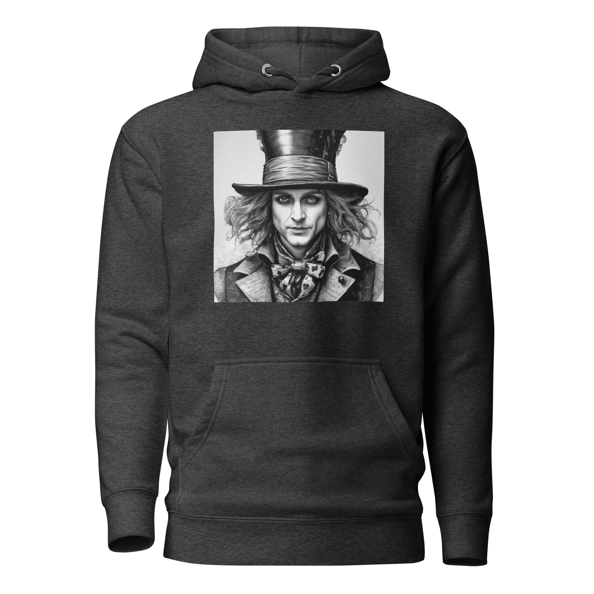 Serenely Eccentric Mad Hatter Men's Hoodie Charcoal Heather