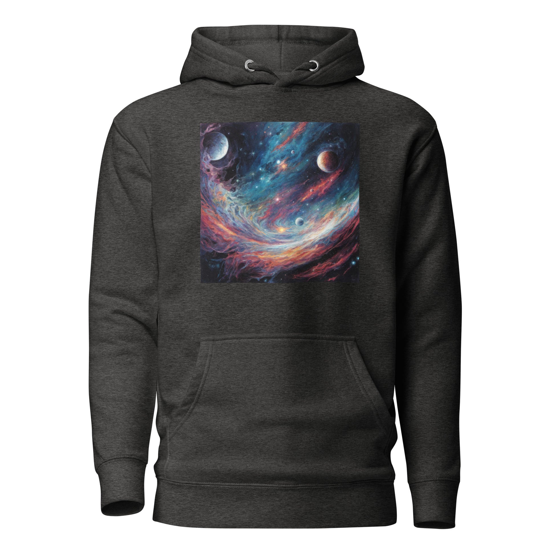 Galaxy Men's Graphic Hoodie Charcoal Heather