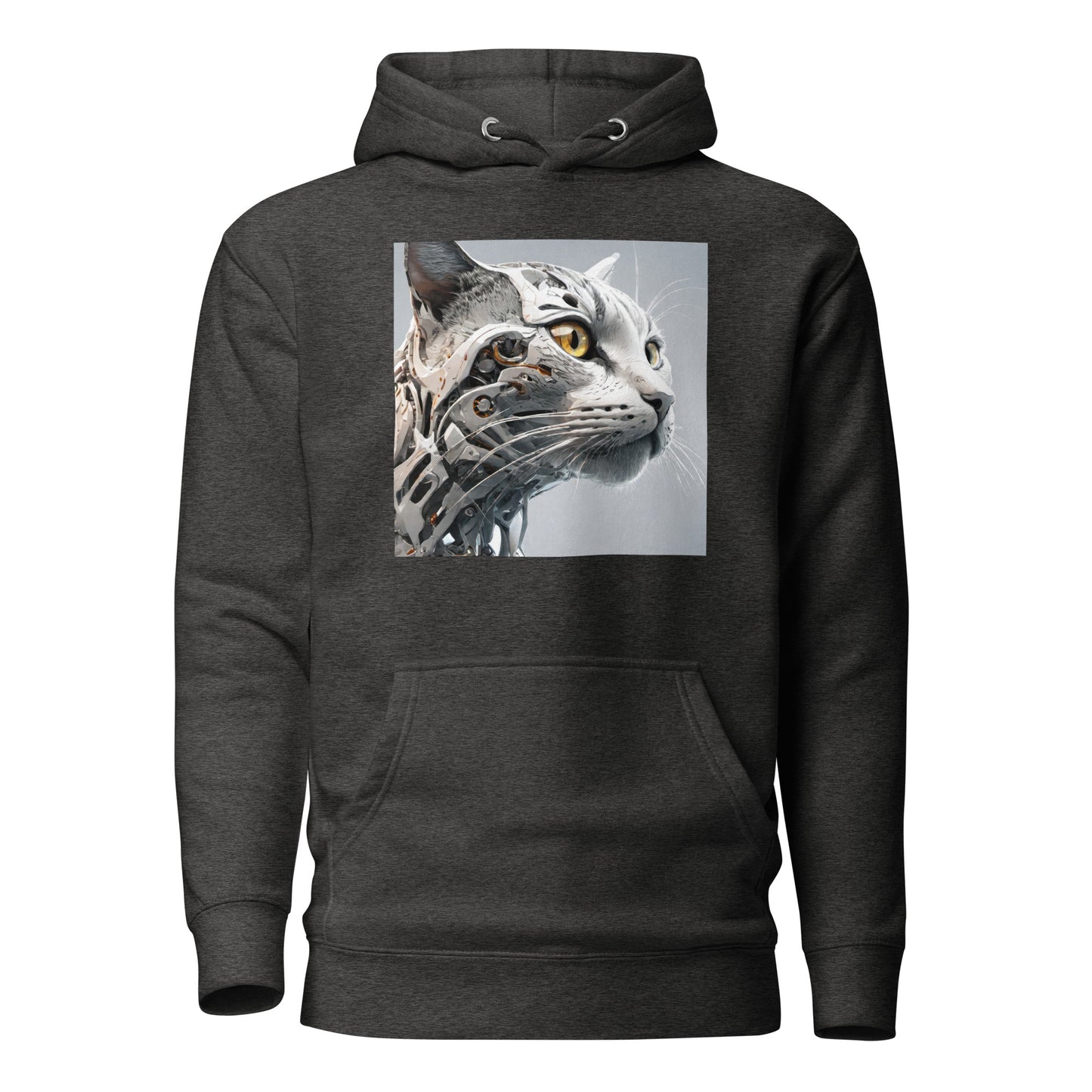 Meowdroid 2000 Men's Hoodie Charcoal Heather