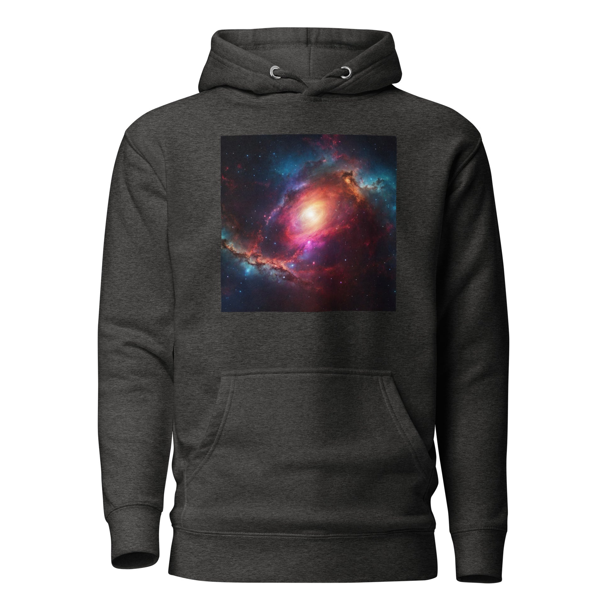 Cosmic Expanse Men's Outer Space Hoodie Charcoal Heather