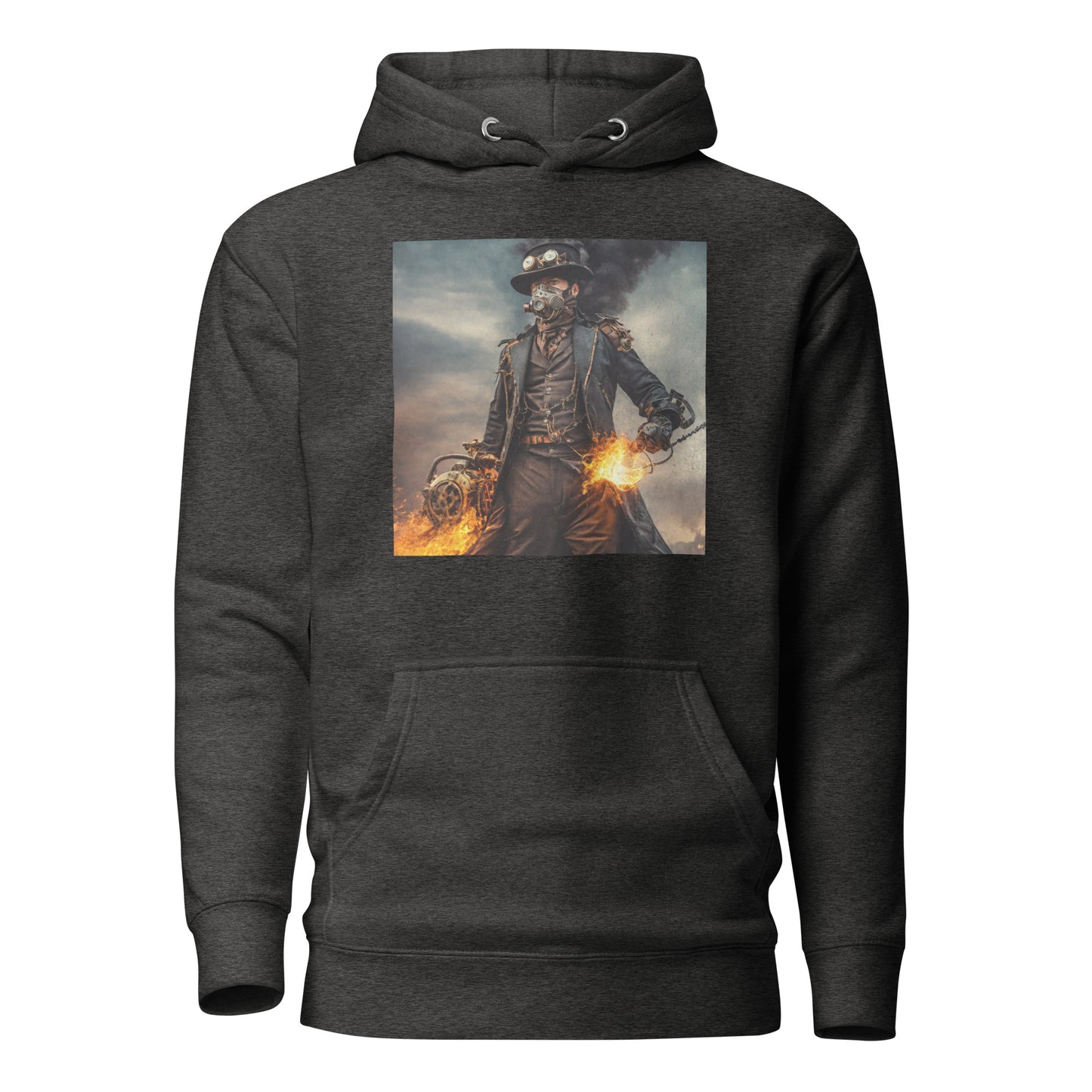 Dapper Pyro Men's Steampunk Hoodie Charcoal Heather