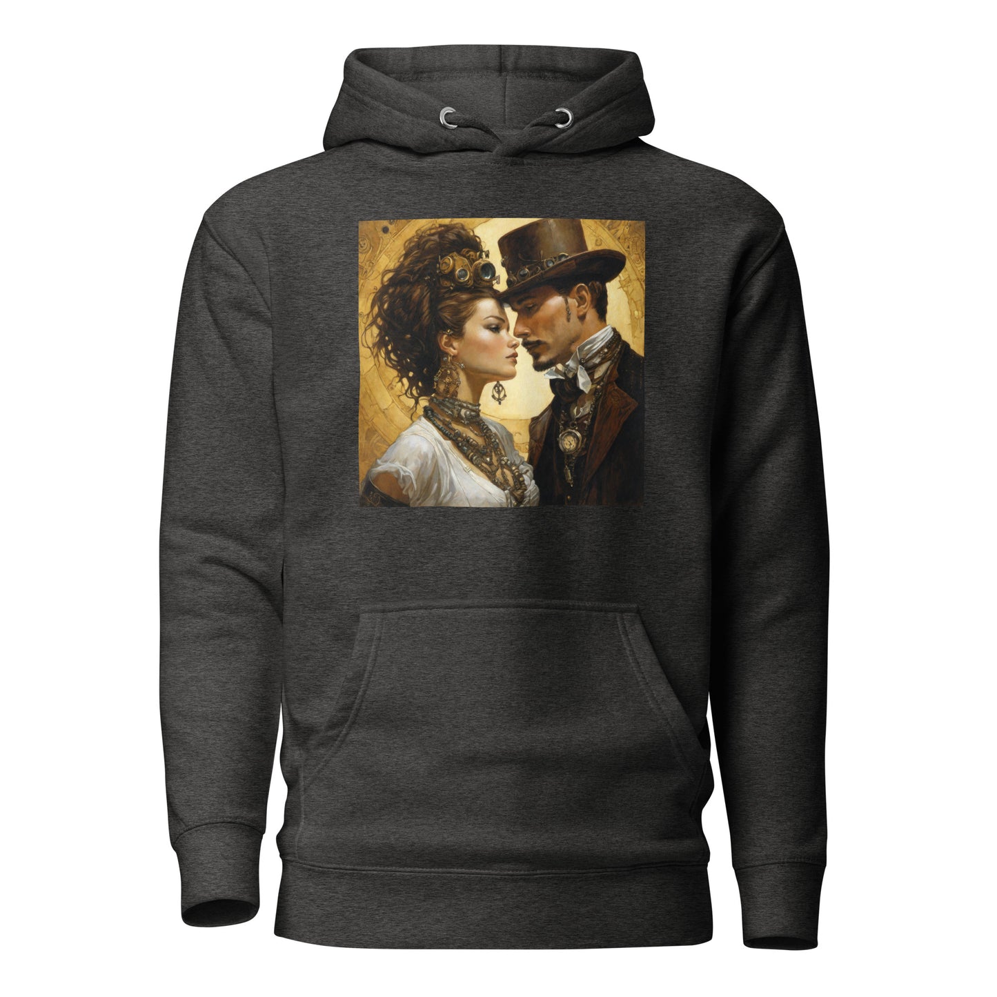 Steampunk Love Men's Hoodie Charcoal Heather