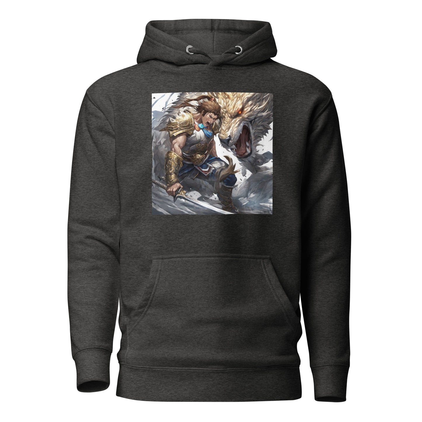 Man vs. Beast Men's Hoodie Charcoal Heather