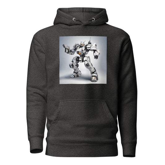 Cybernetic Machine Men's Anime Hoodie Charcoal Heather