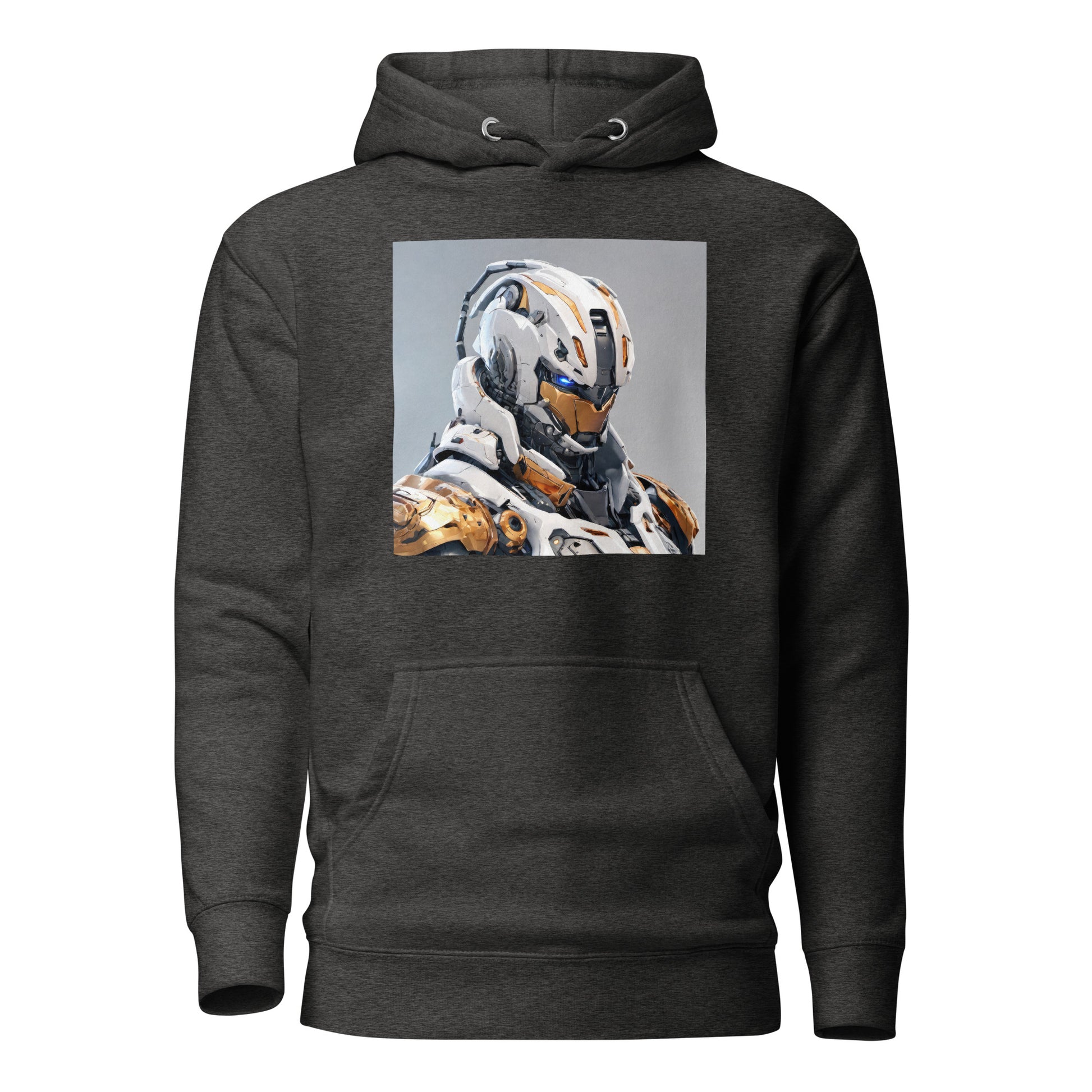 AI Droid Men's Sci-Fi Hoodie Charcoal Heather