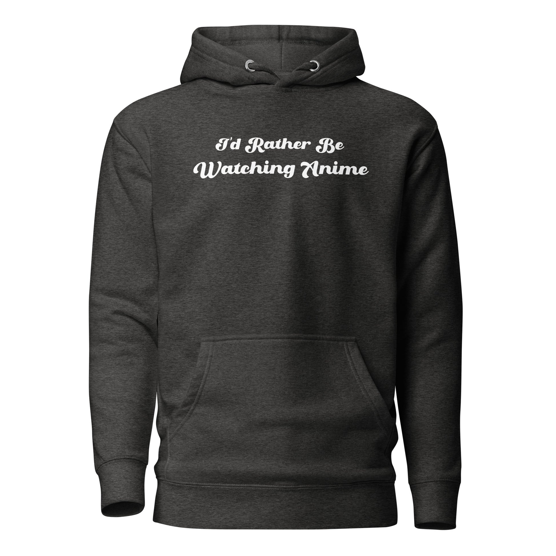 I'd Rather Be Watching Anime Men's Hoodie Charcoal Heather