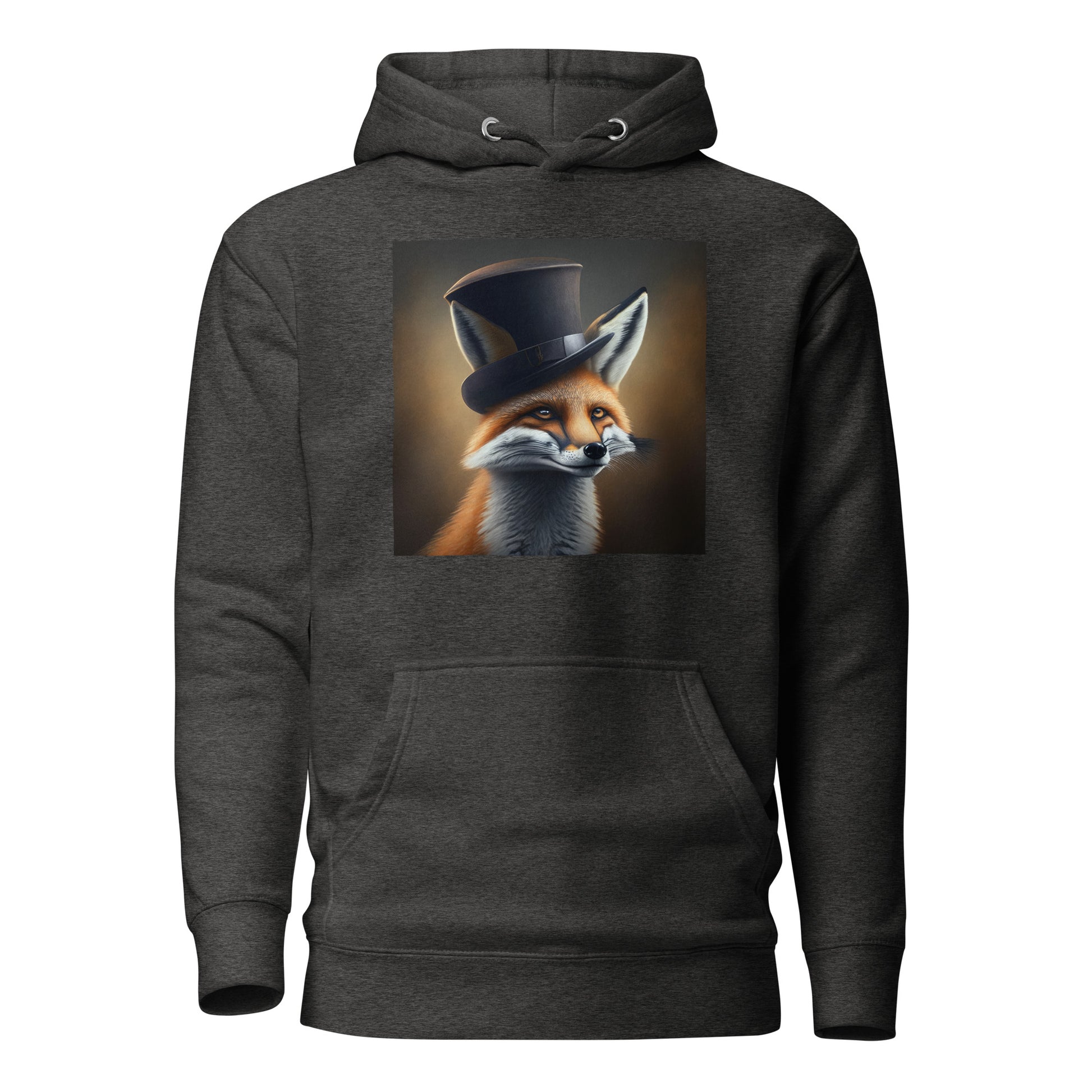 Dapper Fox Men's Graphic Hoodie Charcoal Heather