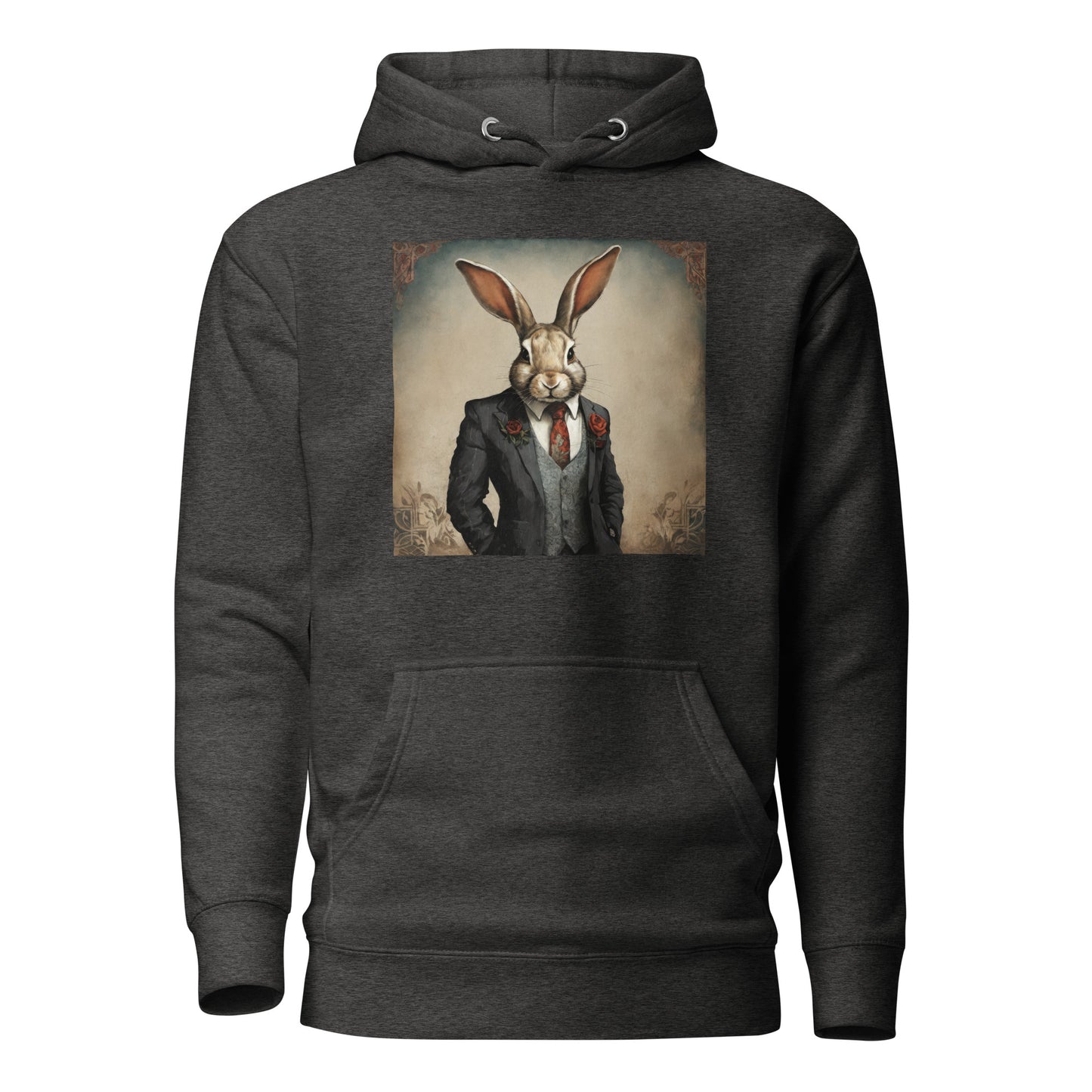 Regal Rabbit Men's Animal Hoodie Charcoal Heather