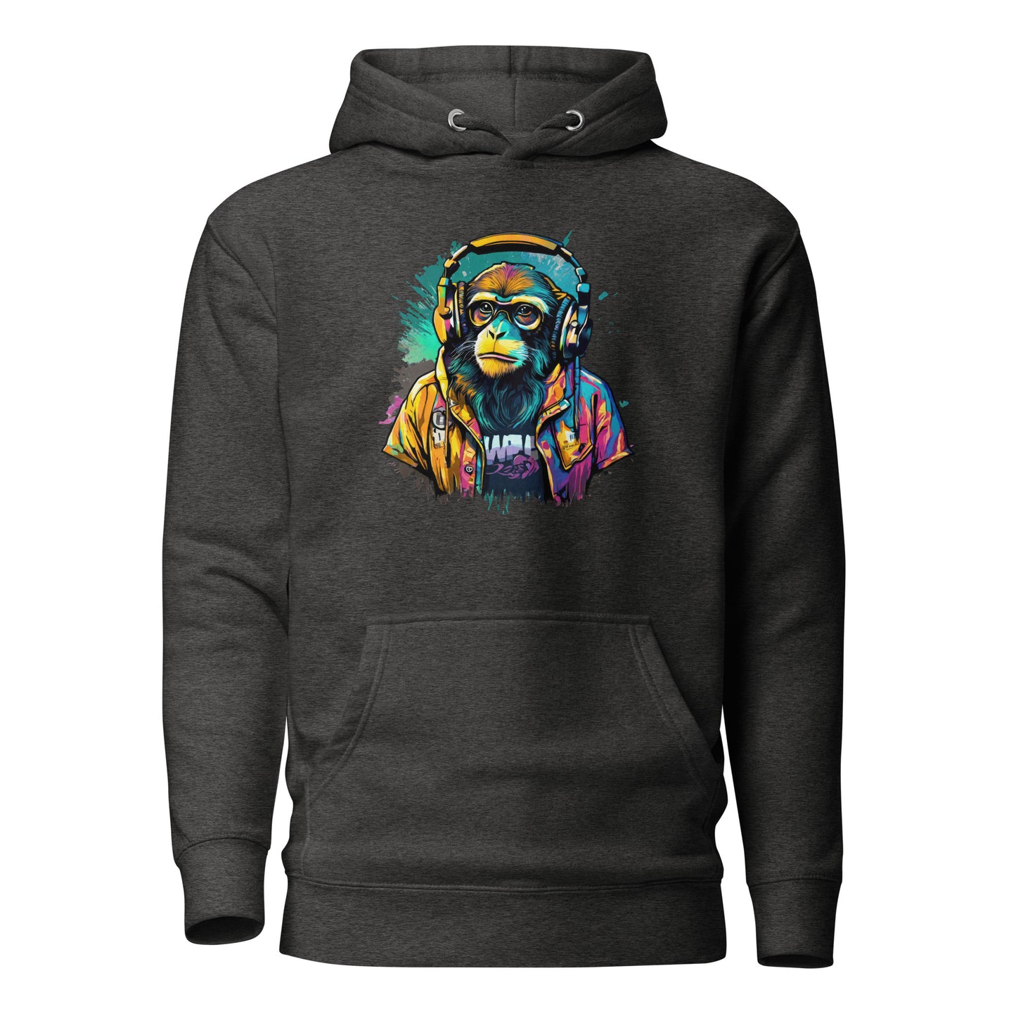 Monkey Music Men's Hoodie Charcoal Heather