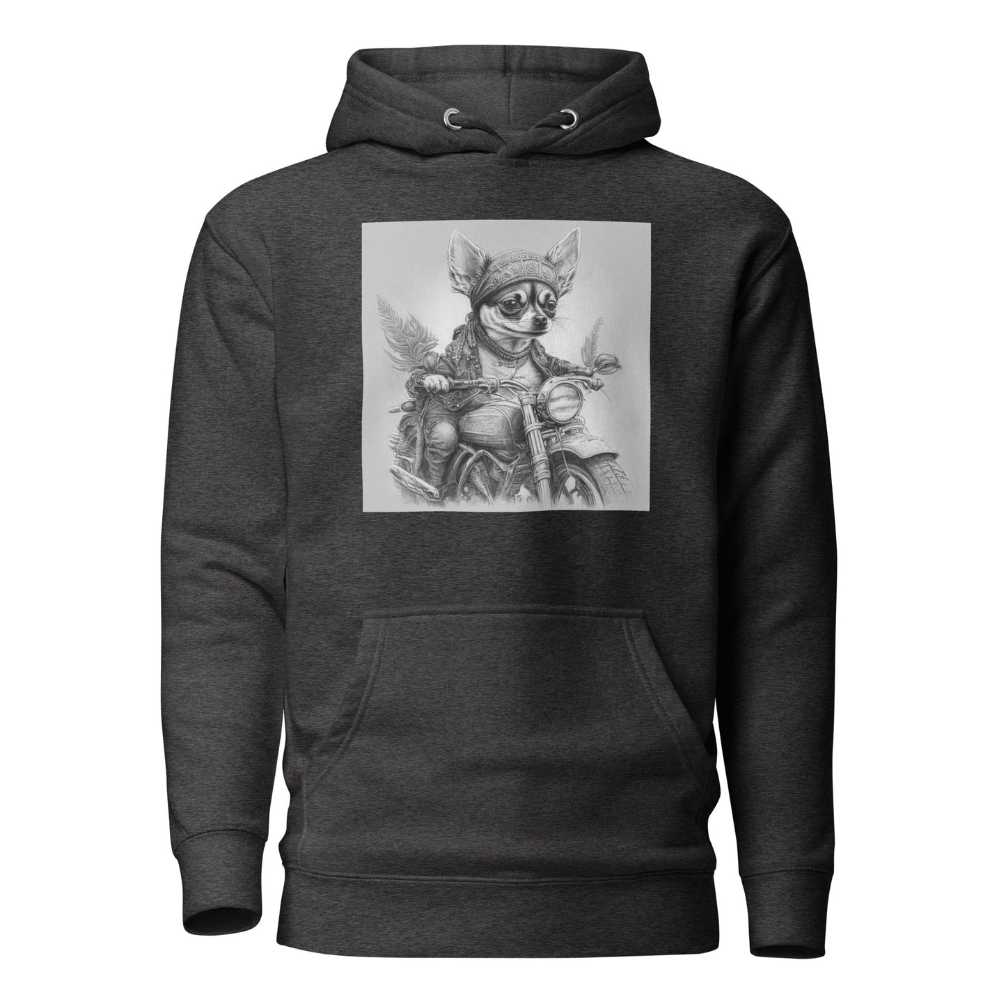 Tiny Speedster Chihuahua Men's Hoodie Charcoal Heather