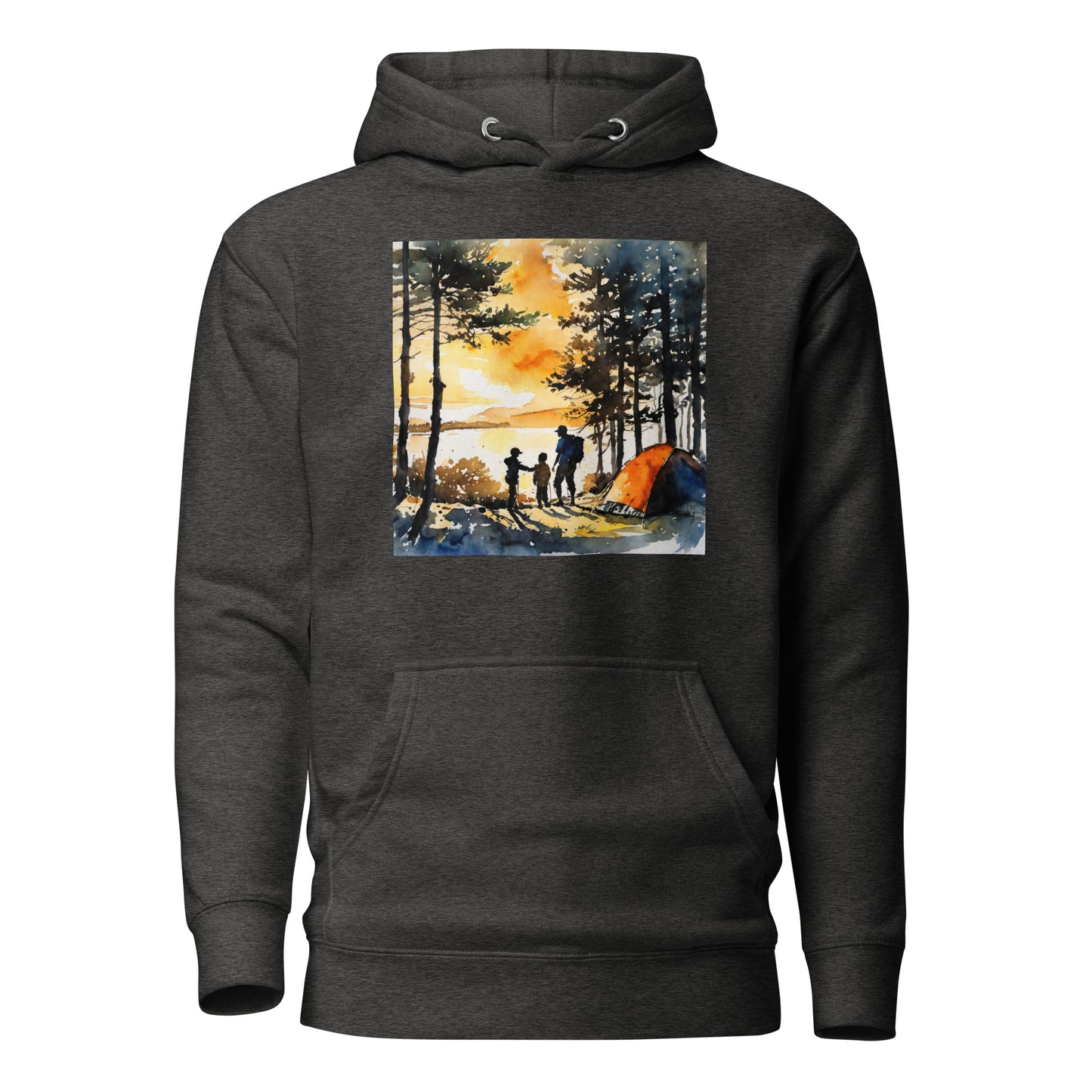 Nostalgic Camping with Dad Hoodie Charcoal Heather