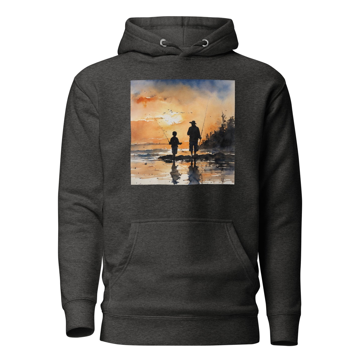 Fishing Days with Dad Hoodie Charcoal Heather