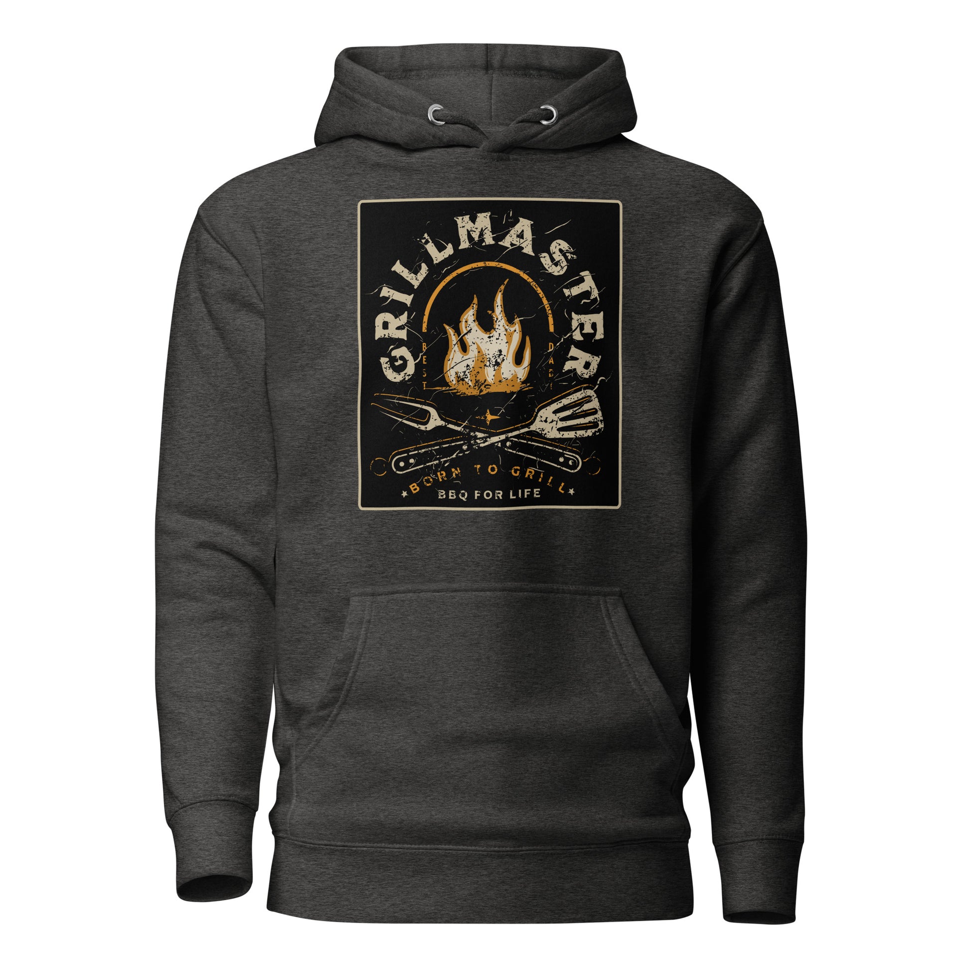 Grillmaster Hoodie for Dad Charcoal Heather