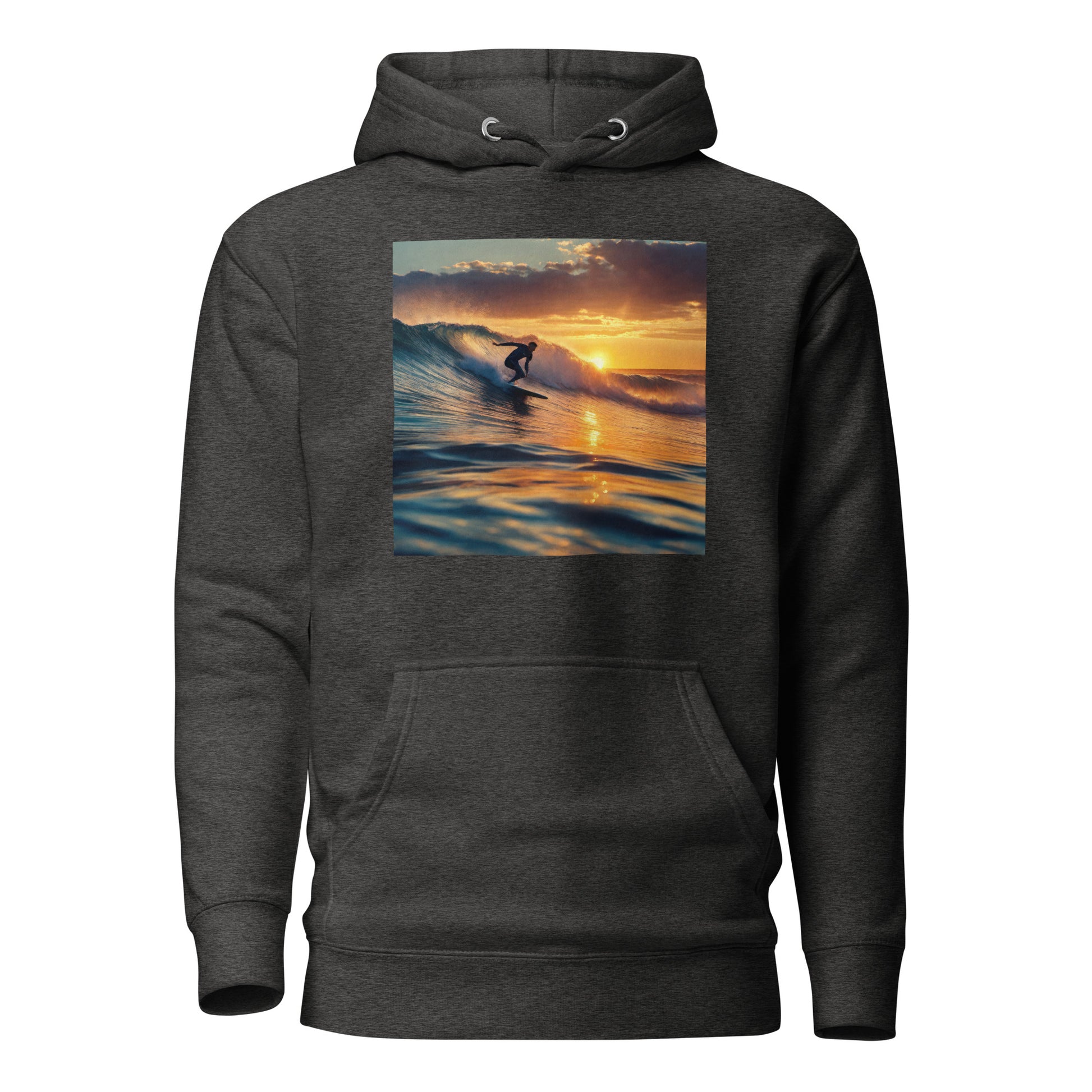 Surfing in the Sunset Men's Hoodie Charcoal Heather