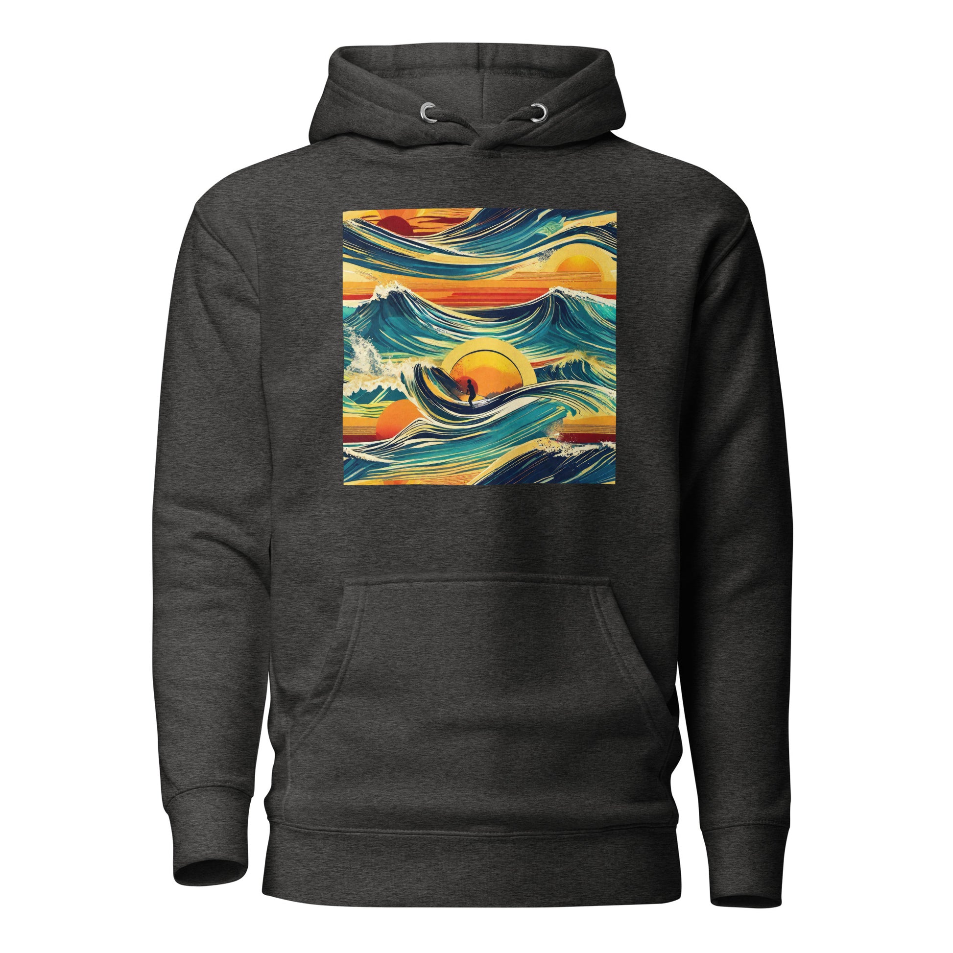 Surf's Up Men's Hoodie Charcoal Heather