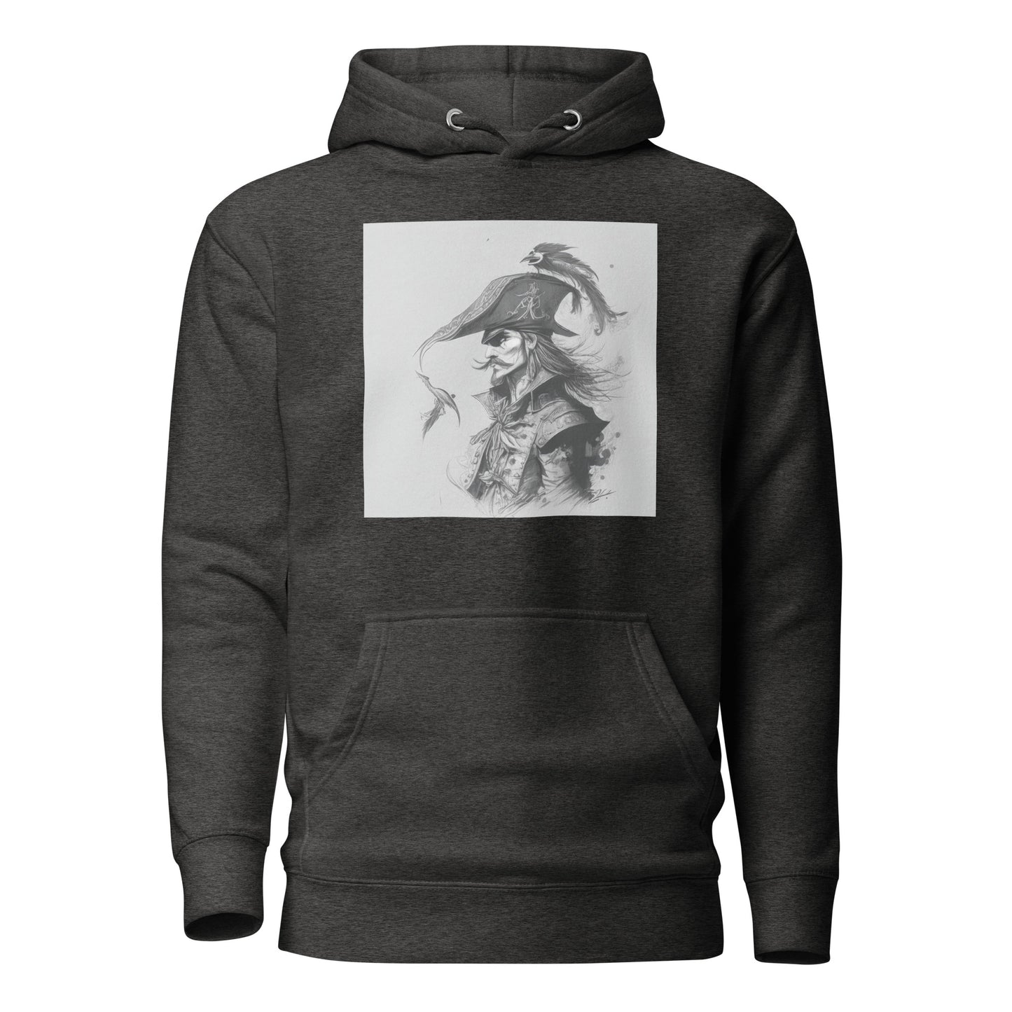 Captain Hook Men's Fairy Tale Hoodie Charcoal Heather