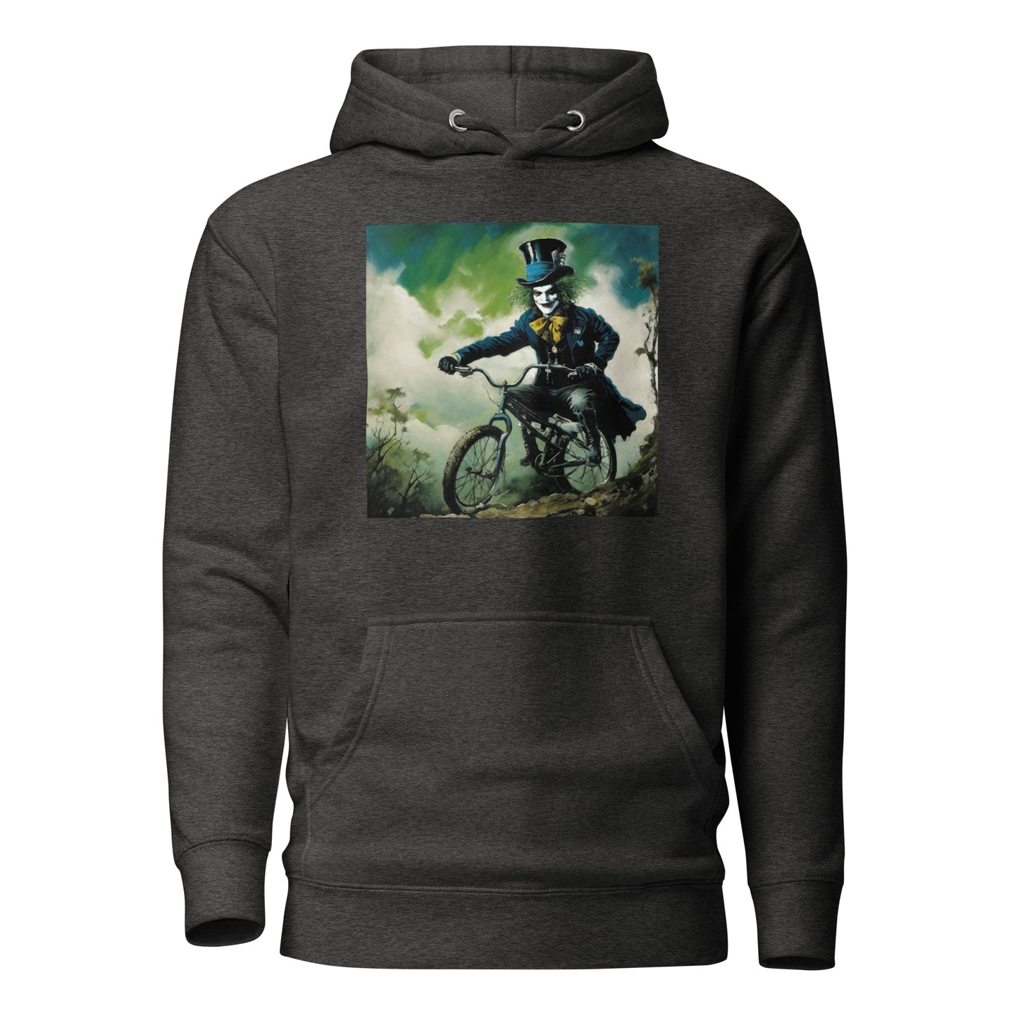 Mad Hatter Biking Men's Hoodie Charcoal Heather