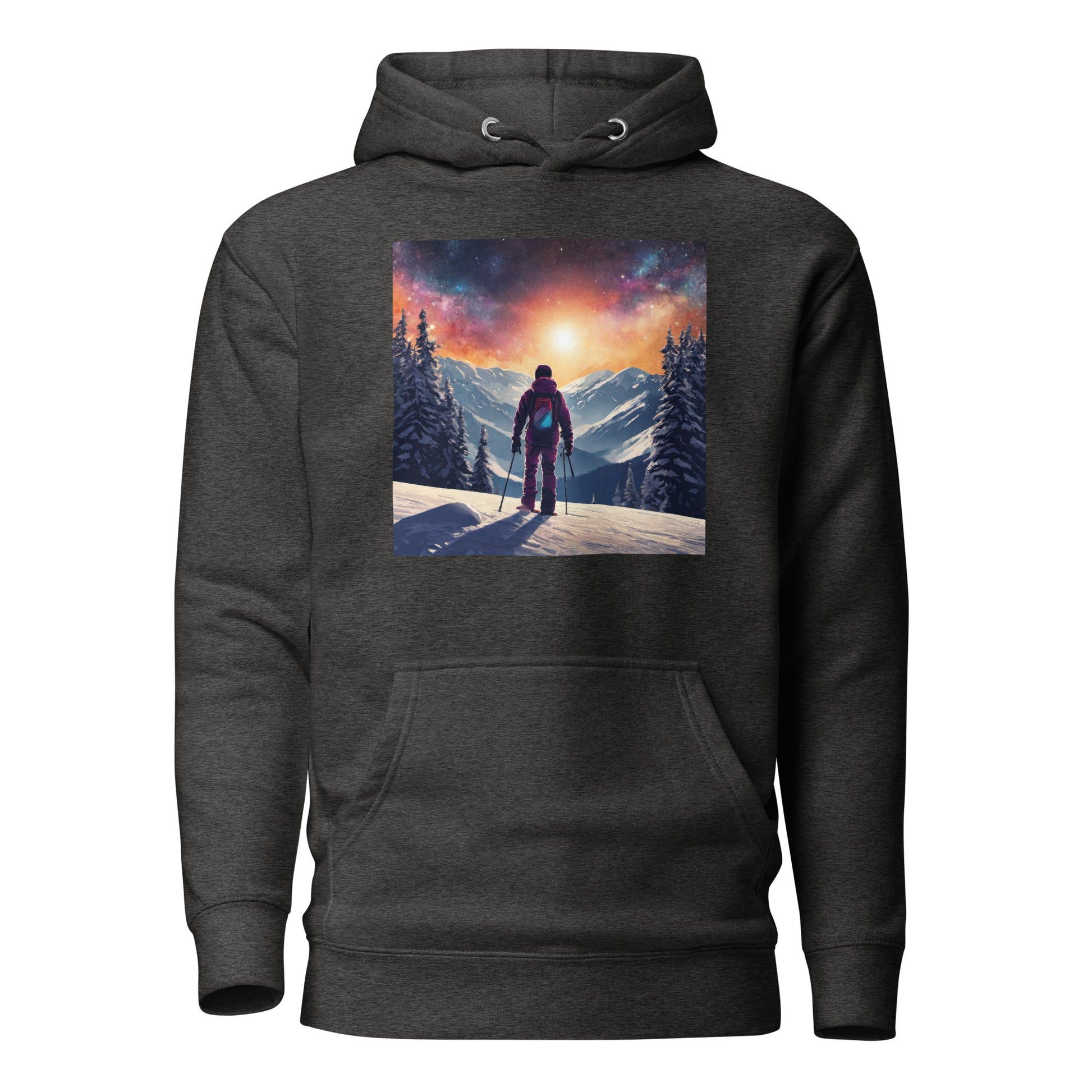 Peak of the Mountain Men's Skiing Hoodie Charcoal Heather