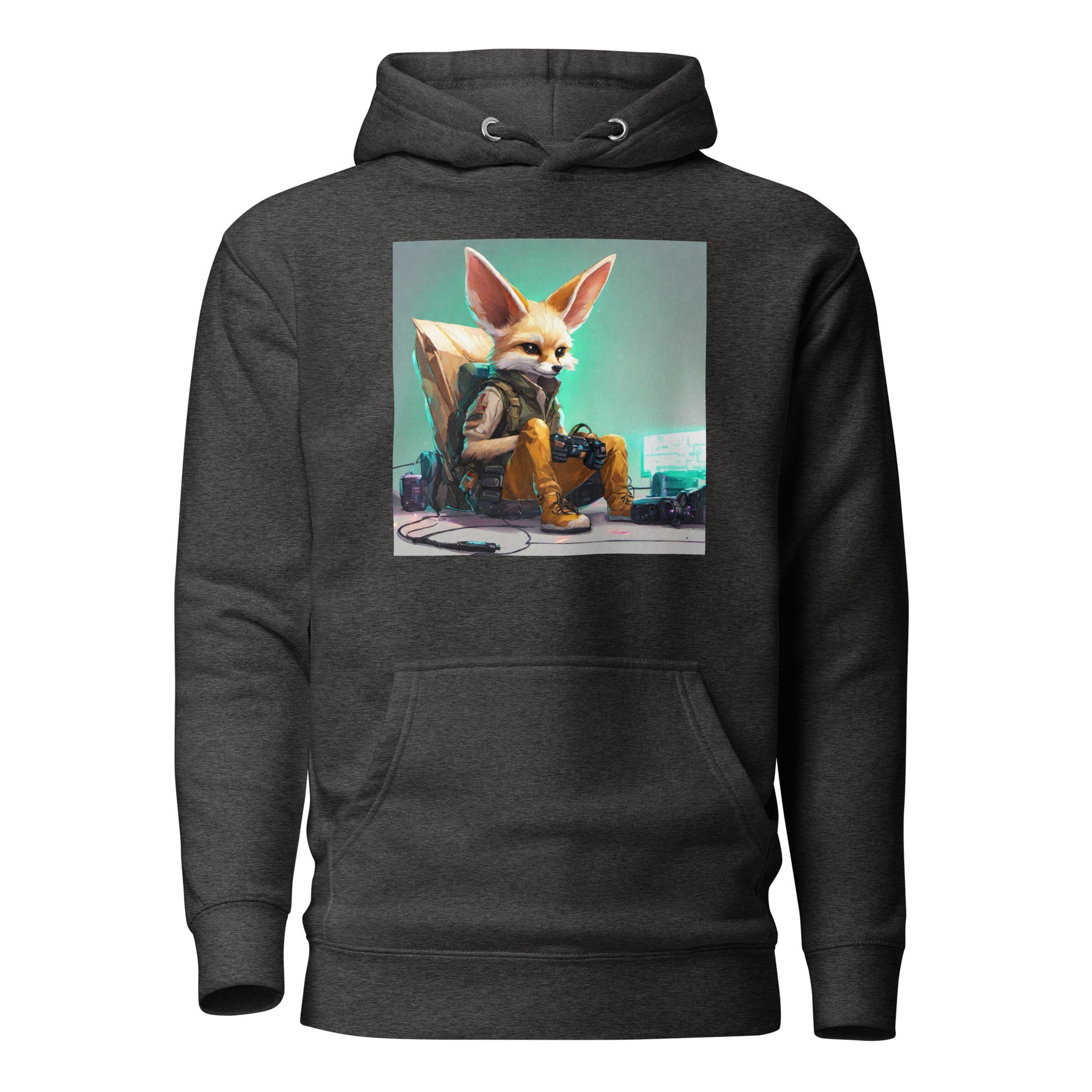 Fennec Fox Men's Gamer Hoodie Charcoal Heather