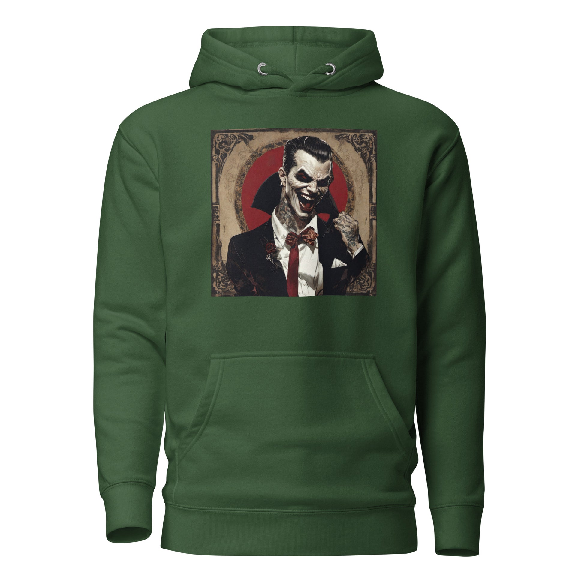 Psyched Vampire Men's Hoodie Forest Green