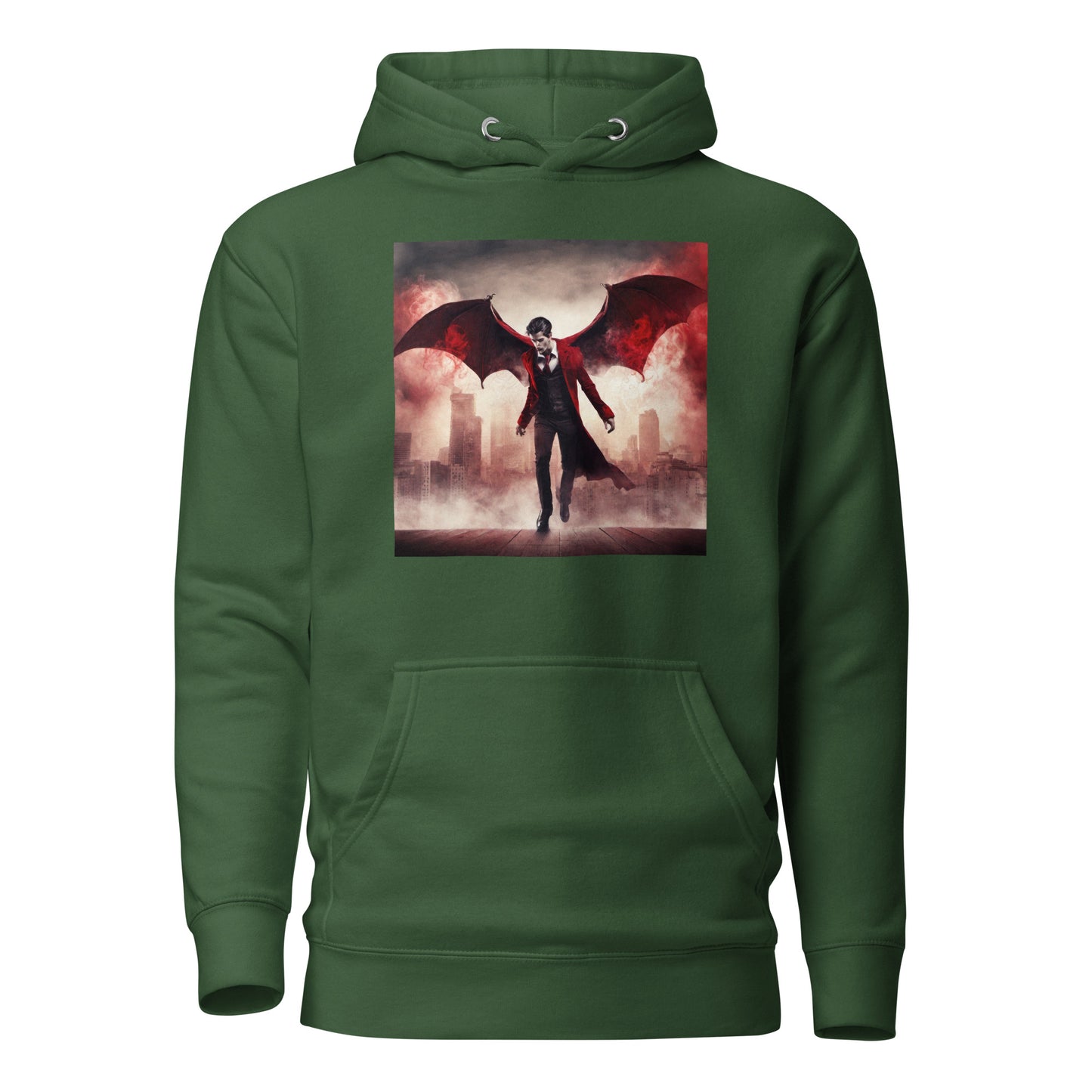 Flying Vampire Men's Hoodie Forest Green