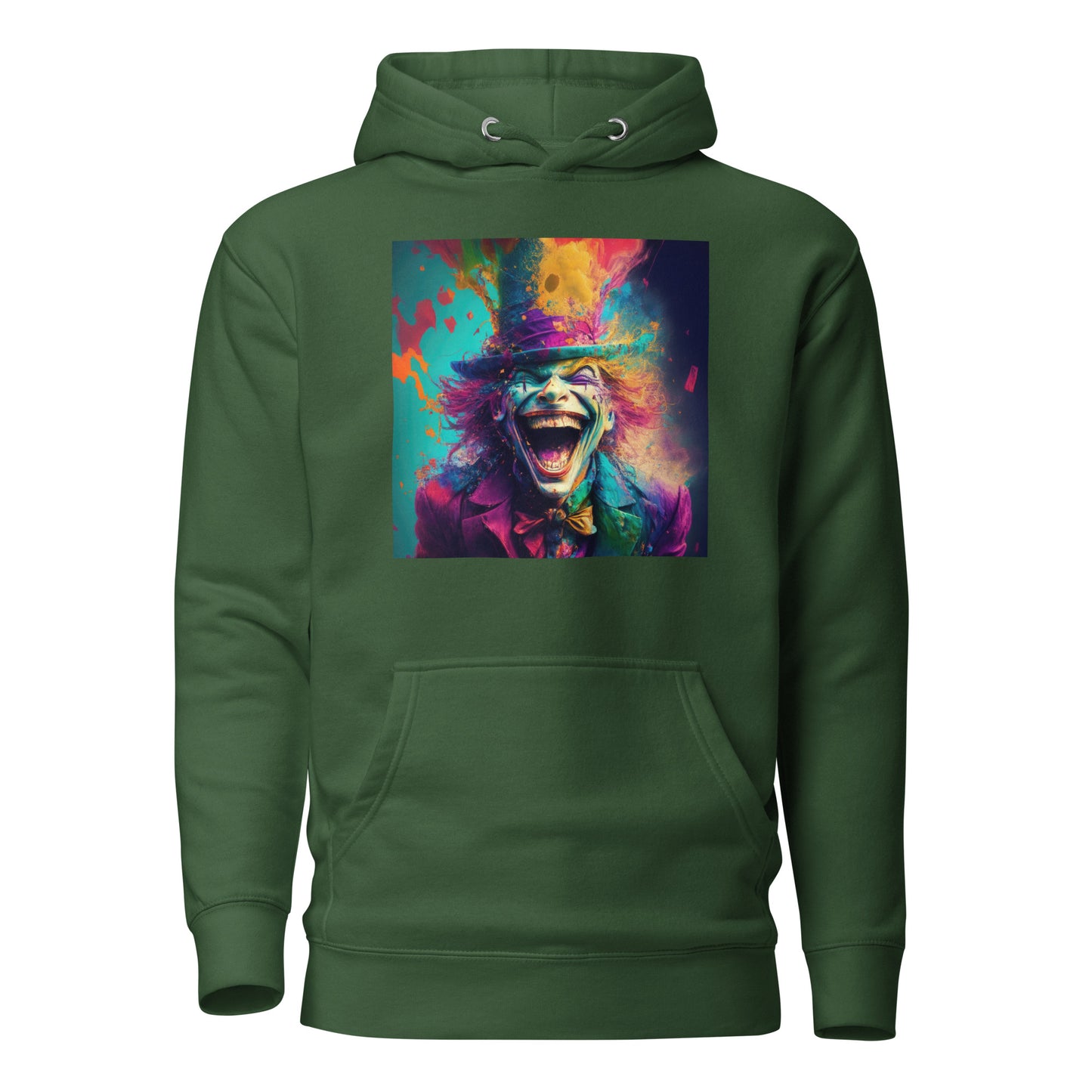 Crazy Mad Hatter Men's Alice in Wonderland Hoodie Forest Green