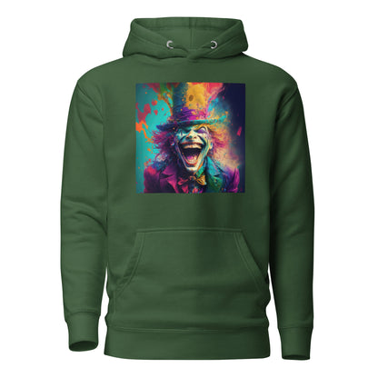 Crazy Mad Hatter Men's Alice in Wonderland Hoodie Forest Green