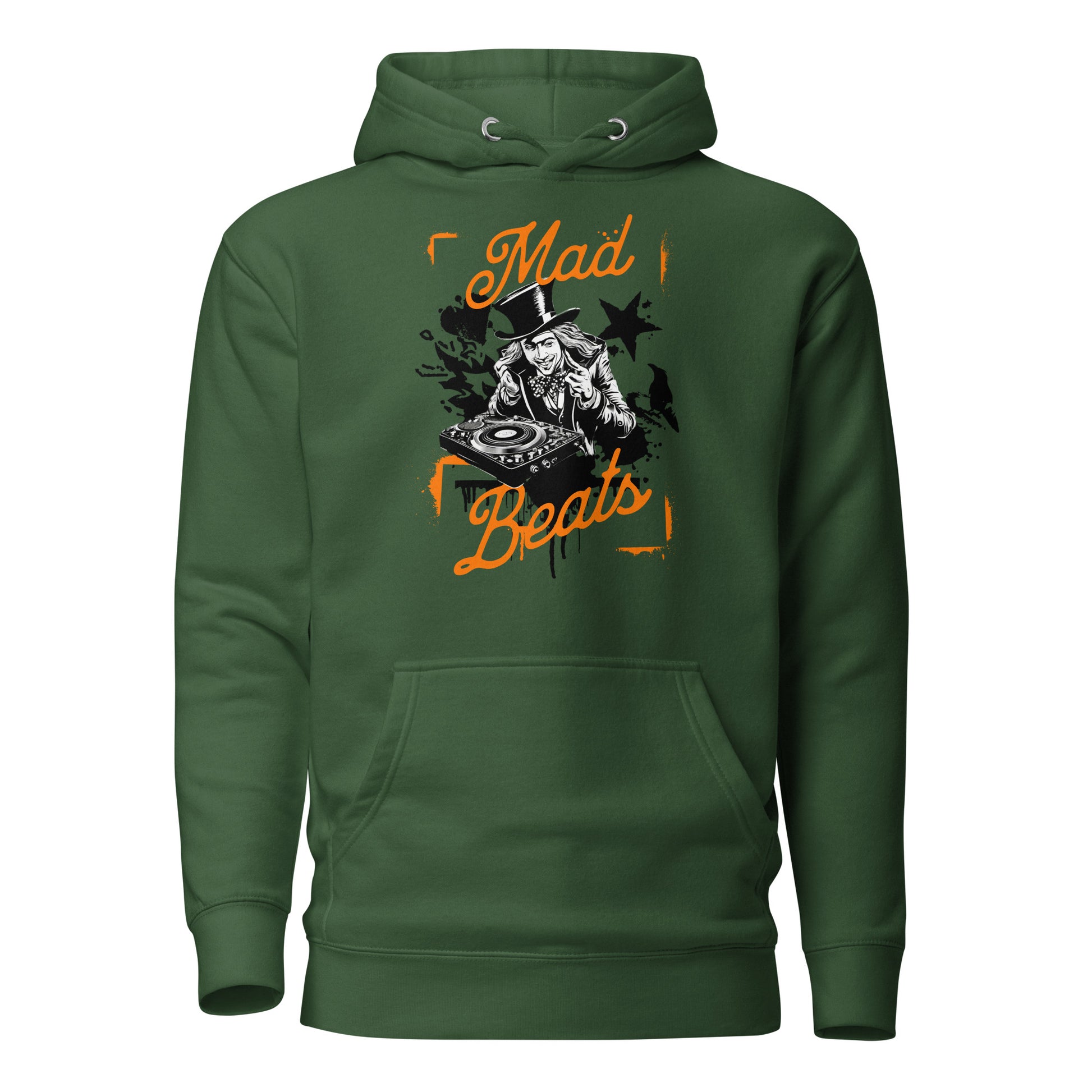 Mad Beats Mad Hatter Men's Hoodie Forest Green