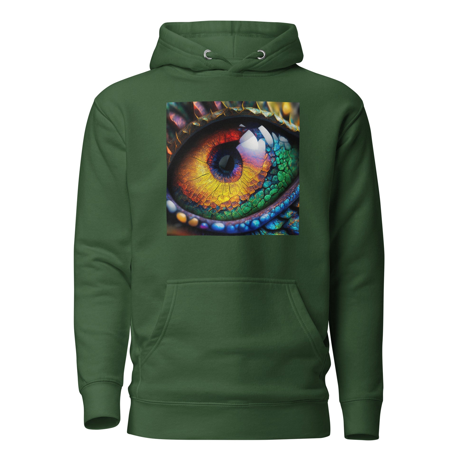 Dragon's Eye Men's Fantasy Hoodie Forest Green