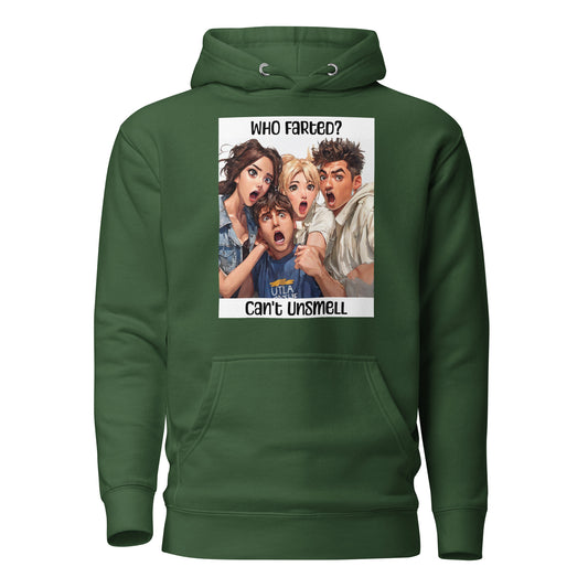 Who Farted Men's Funny Hoodie Forest Green