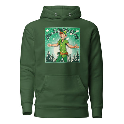 Not Adulting Today Men's Funny Hoodie Forest Green