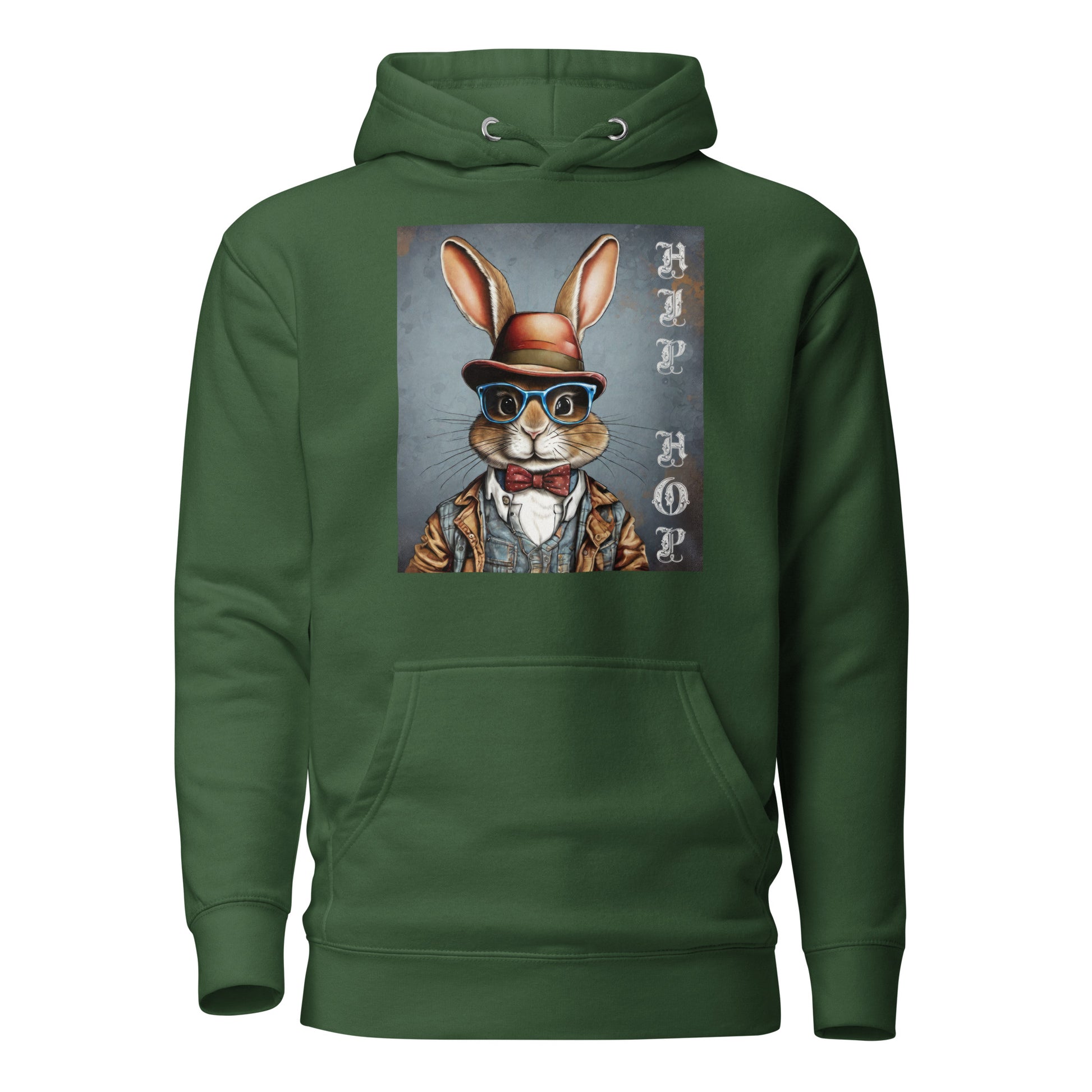 Hip Hop Men's Funny Hoodie Forest Green