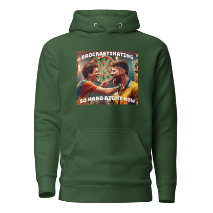 Brocrastinating Men's Funny Hoodie Forest Green